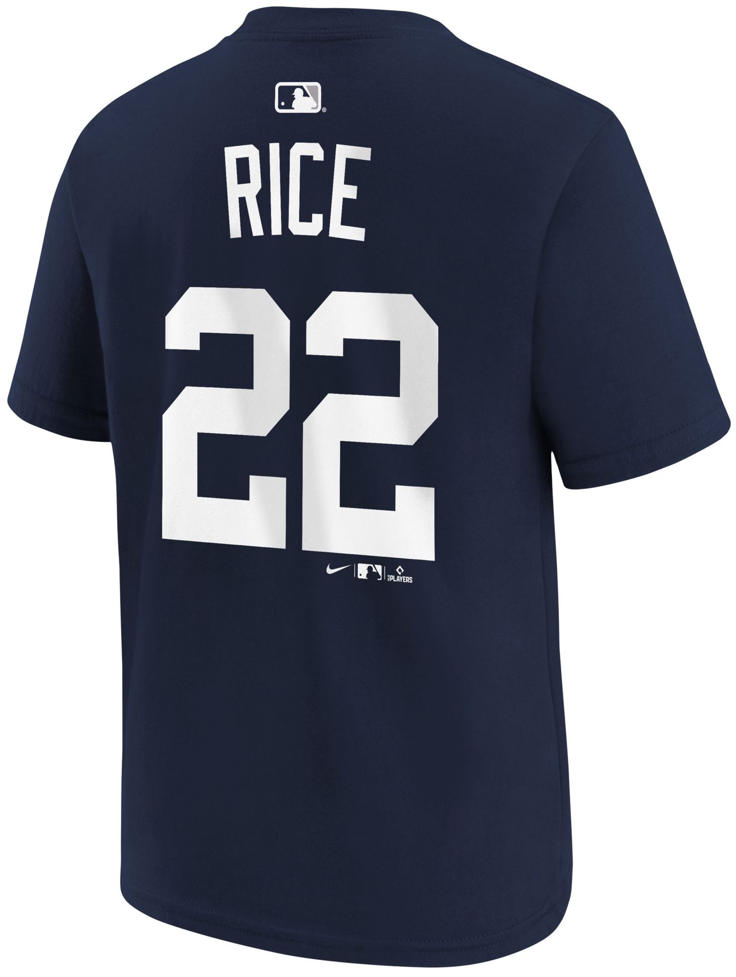 Nike Youth New York Yankees Ben Rice #22 Navy Home T-Shirt product image
