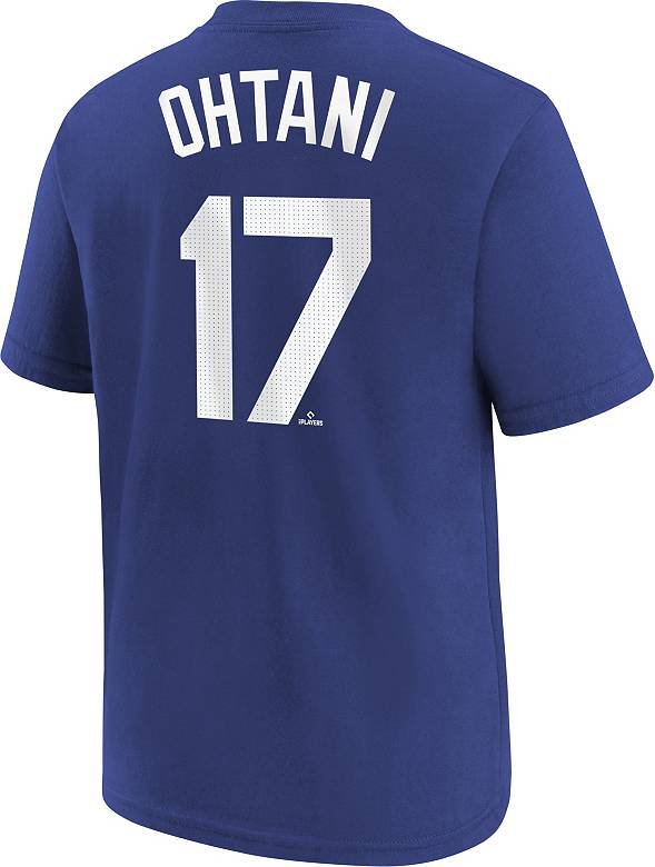 Nike Youth Los Angeles Dodgers Shohei Ohtani #17 Blue T Nike Youth Los Angeles Dodgers Shohei Ohtani #17 Blue T