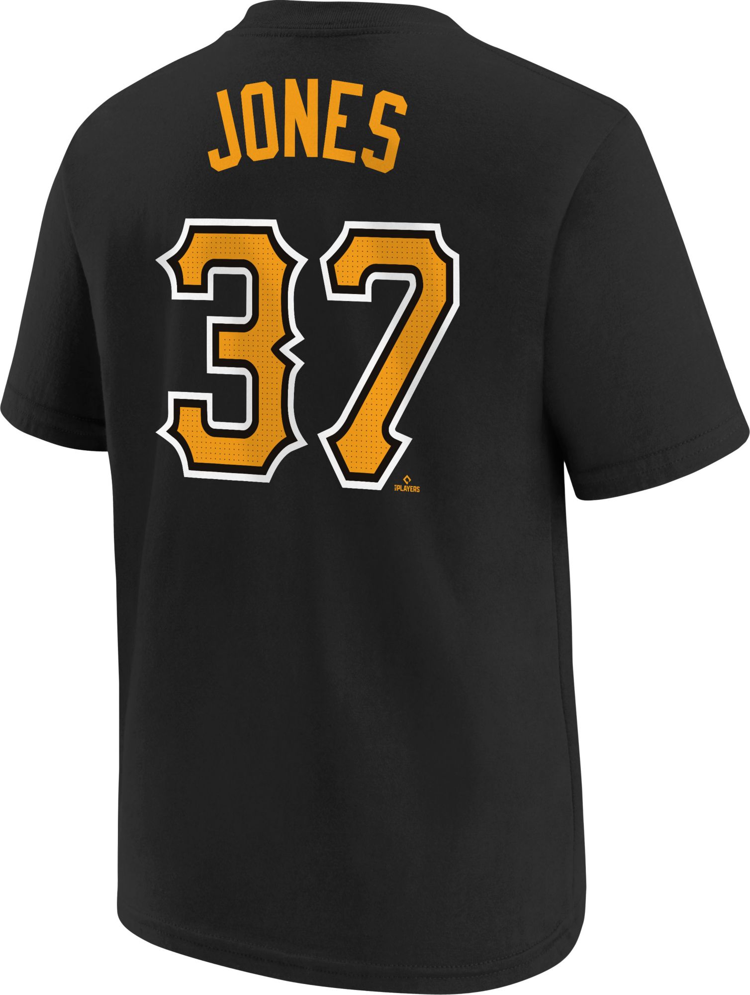 Nike Youth Pittsburgh Pirates Jared Jones #37 Black Home T-Shirt product image