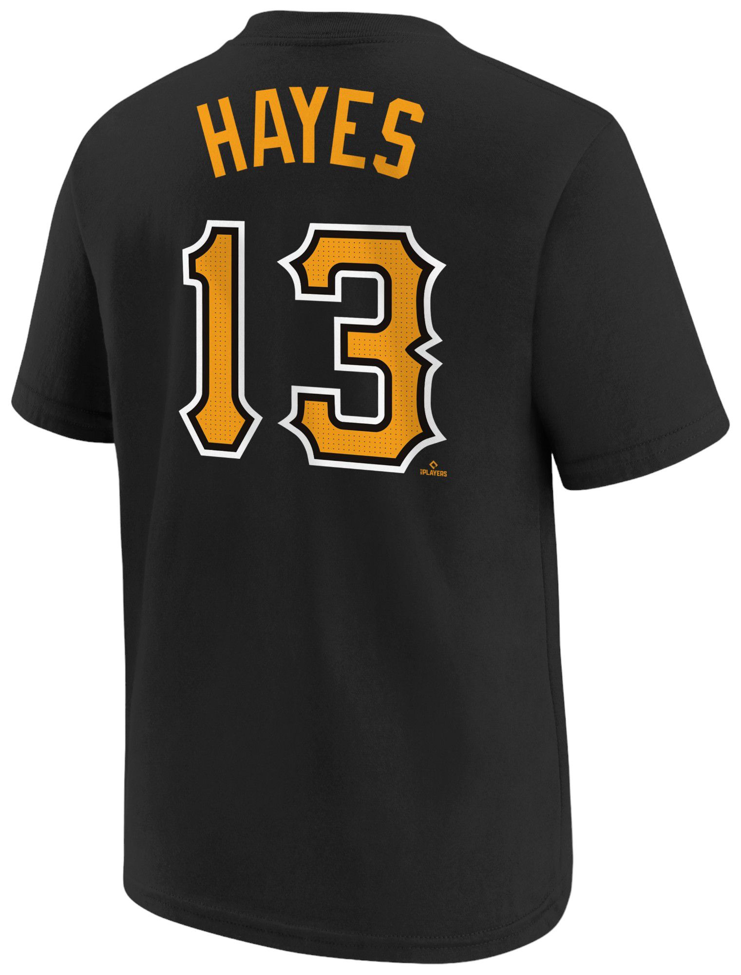Nike Youth Pittsburgh Pirates Ke'Bryan Hayes #13 Black Home T-Shirt product image