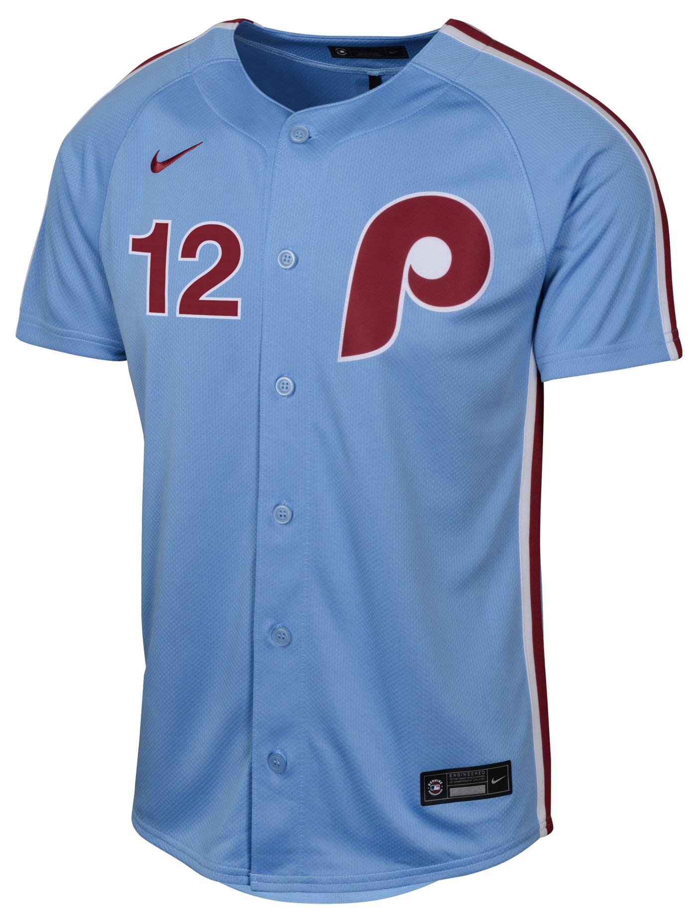 Nike Youth Philadelphia Phillies Kyle Schwarber 12 Blue Alternate Cool Base Jersey Dick s Sporting Goods