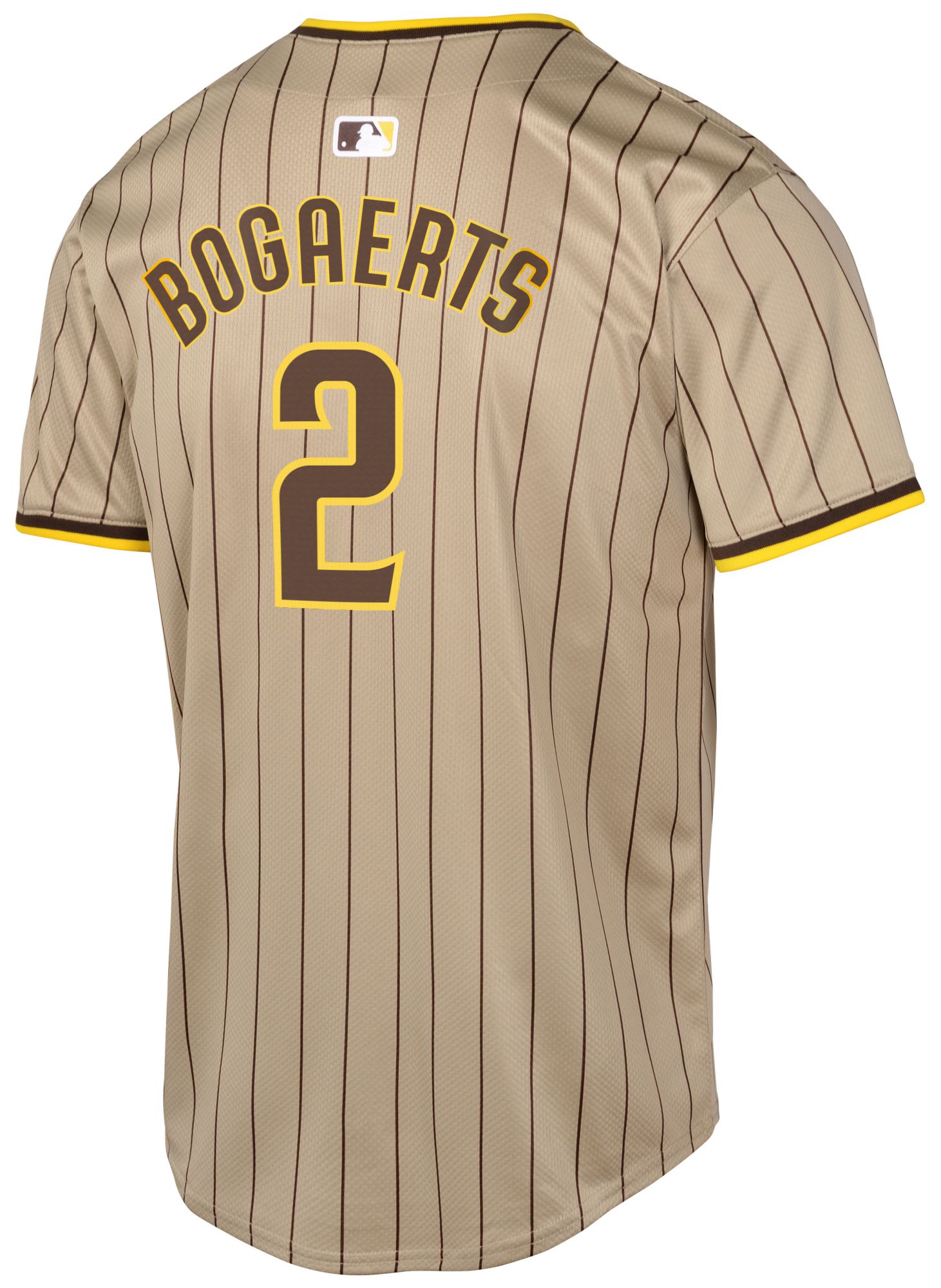 Nike Youth Replica San Diego Padres Xander Bogaerts #2 Khaki Alternate Cool Base Jersey product image