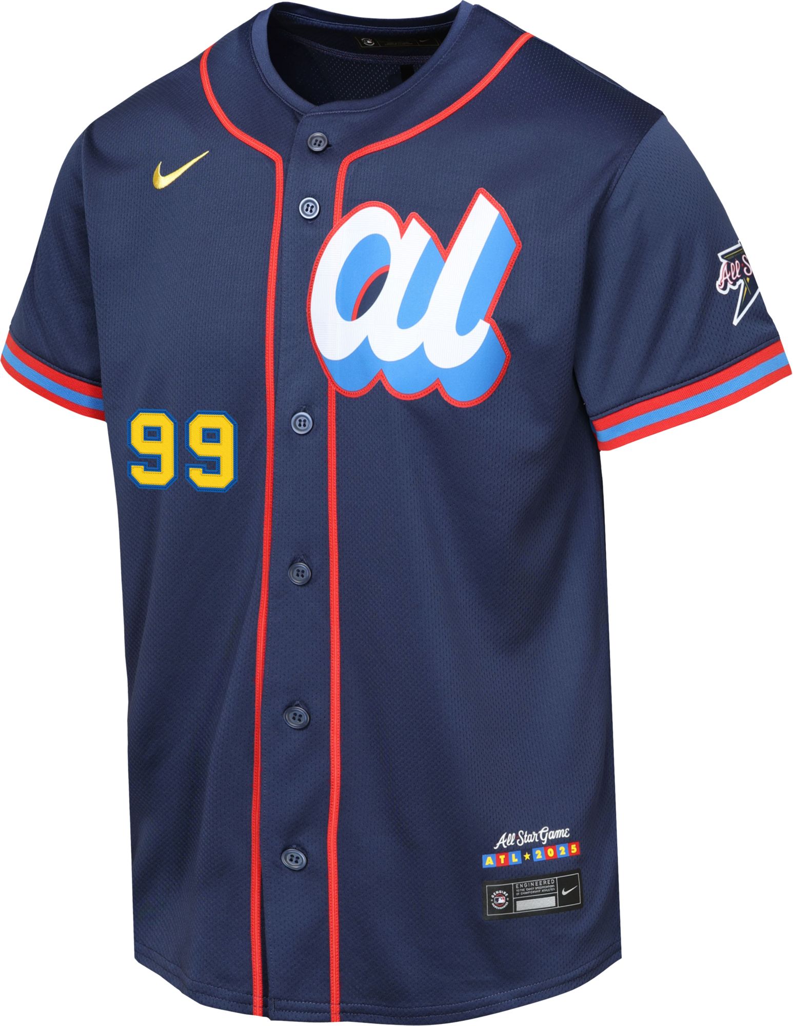 Nike Youth American League New York Yankees Aaron Judge #99 Navy 2025 All Star Game Jersey product image