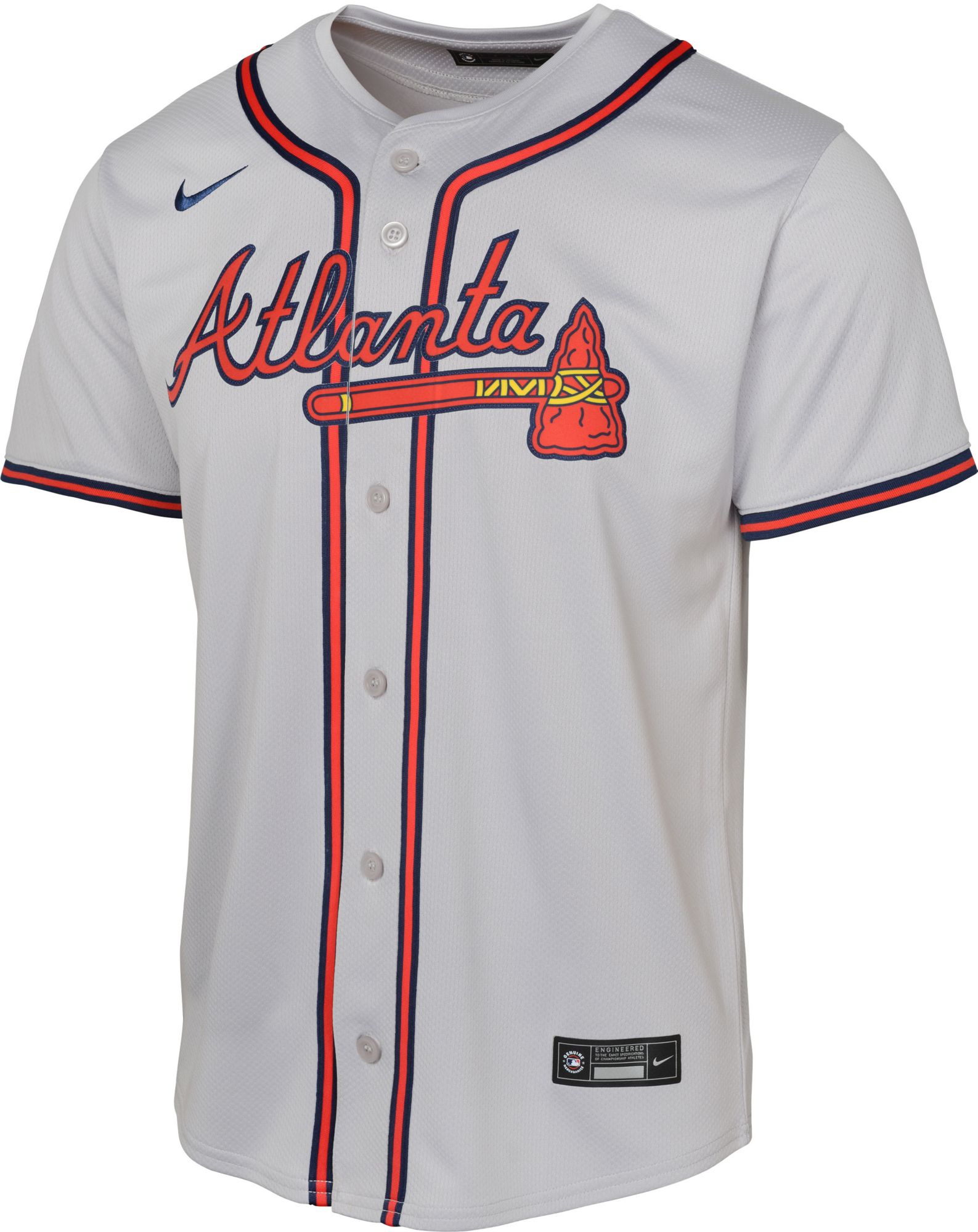 Nike Youth Atlanta Braves Ronald Acuna Jr. #13 Grey Limited Jersey product image