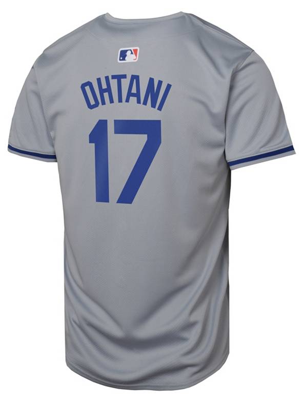 Nike Youth Los Angeles Dodgers Shohei Ohtani #17 Gray Nike Youth Los Angeles Dodgers Shohei Ohtani #17 Gray