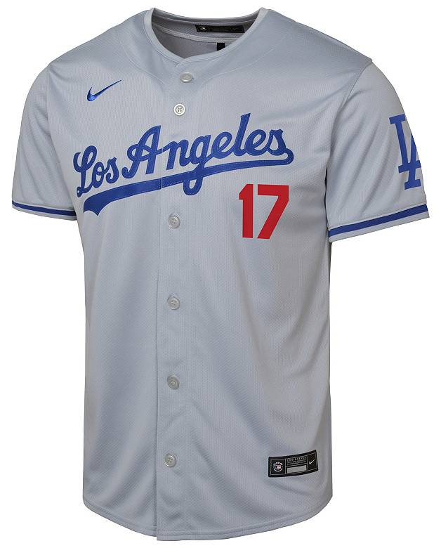 Nike Youth Los Angeles Dodgers Shohei Ohtani #17 Gray Nike Youth Los Angeles Dodgers Shohei Ohtani #17 Gray