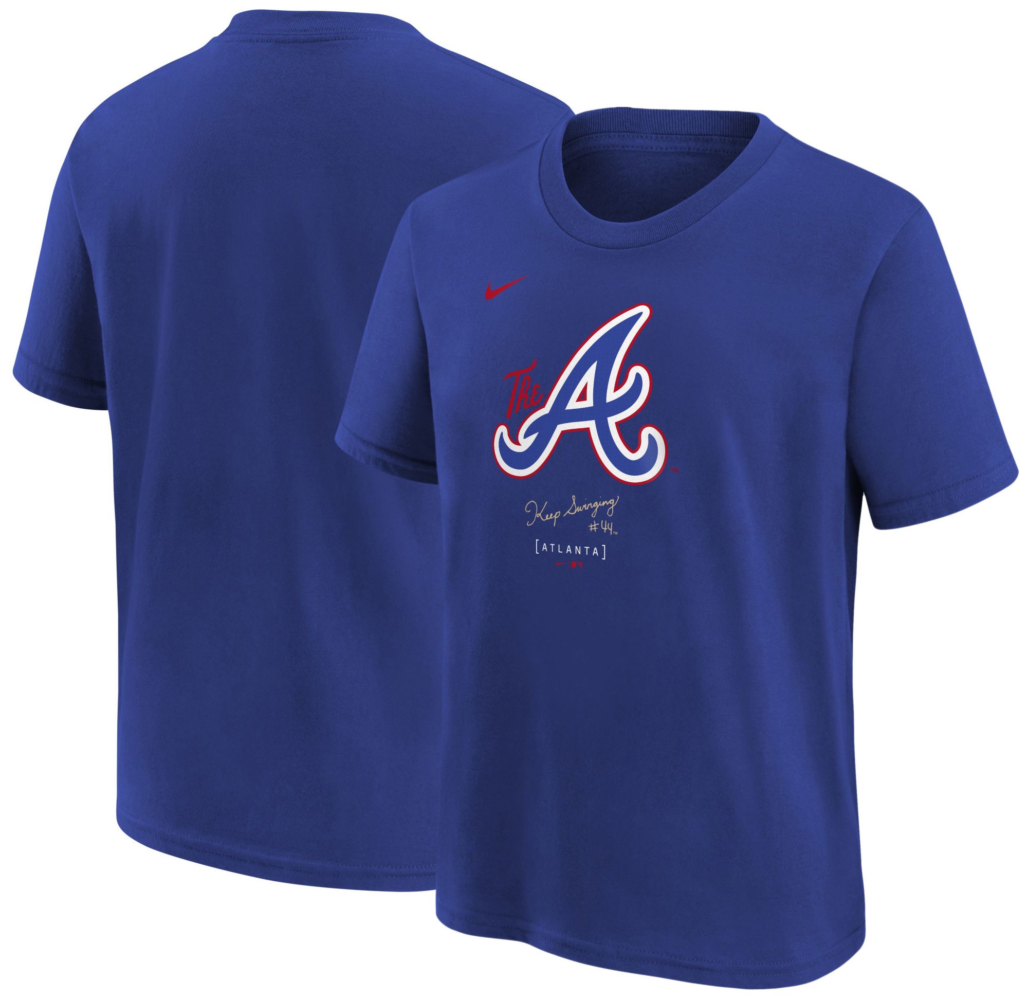 Nike Youth Atlanta Braves City Connect Blue Logo T-Shirt product image