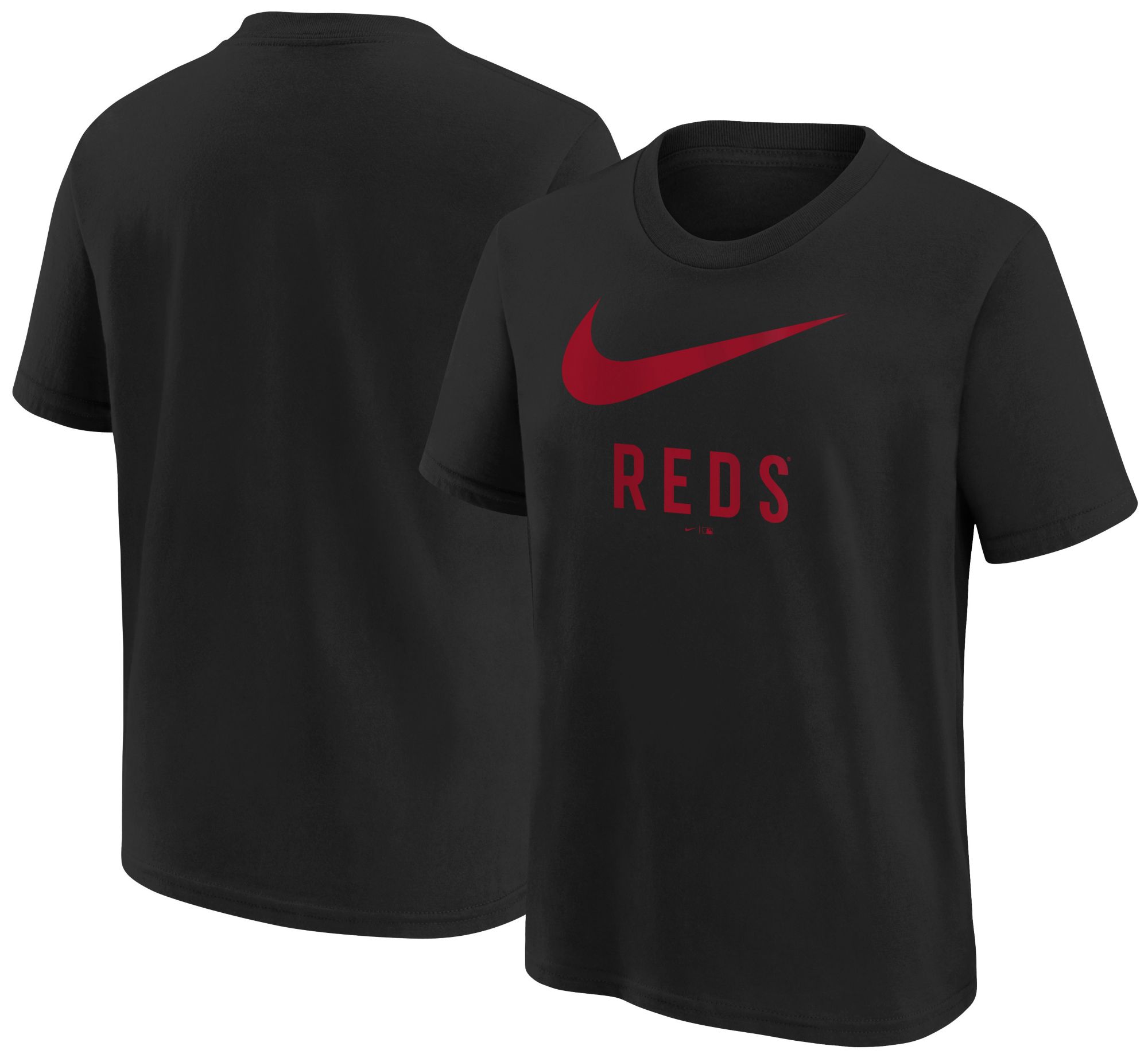 Nike Youth Cincinnati Reds Black Swish Cotton T-Shirt product image