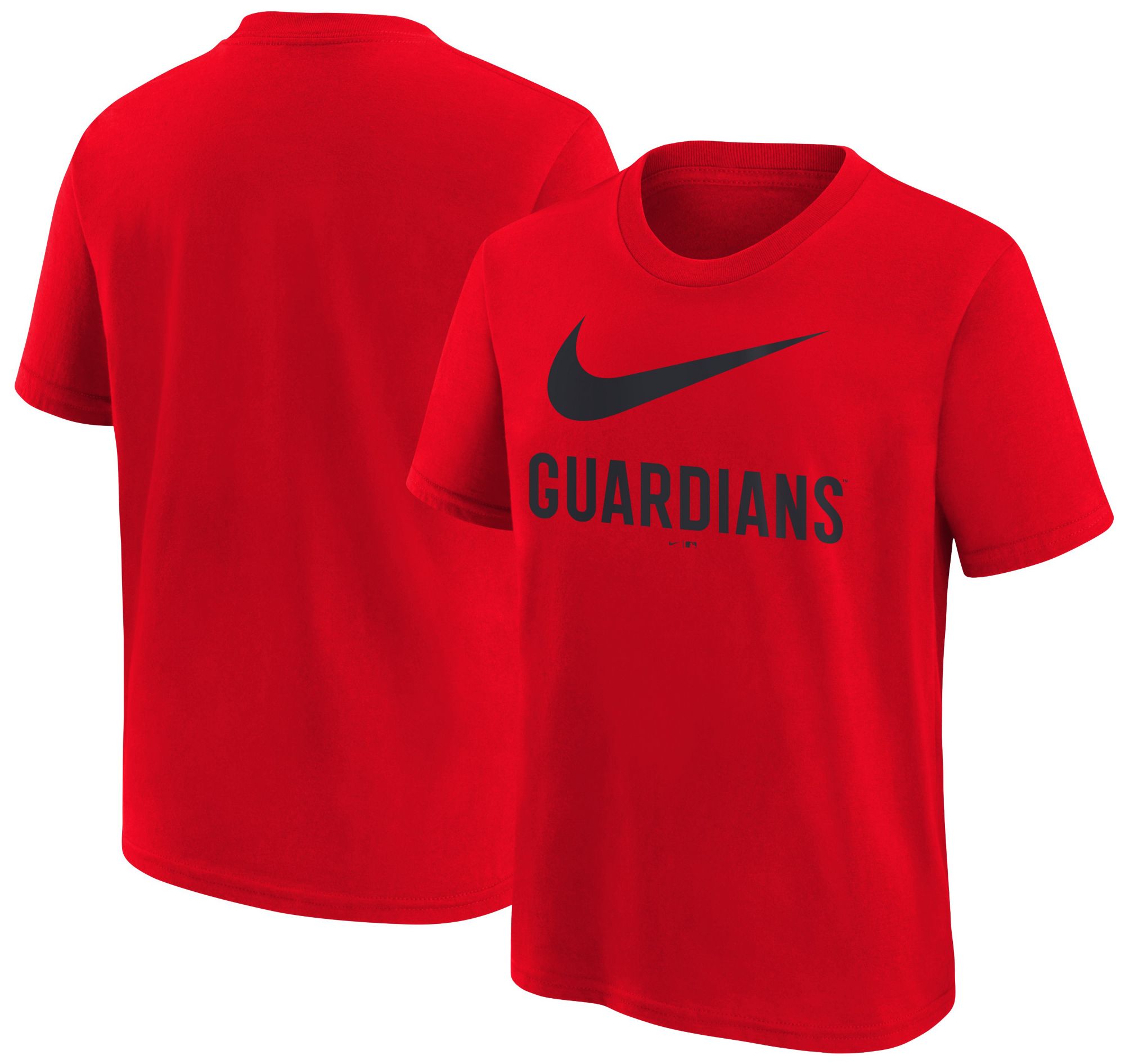 Nike Youth Cleveland Guardians Red Swish Cotton T-Shirt product image