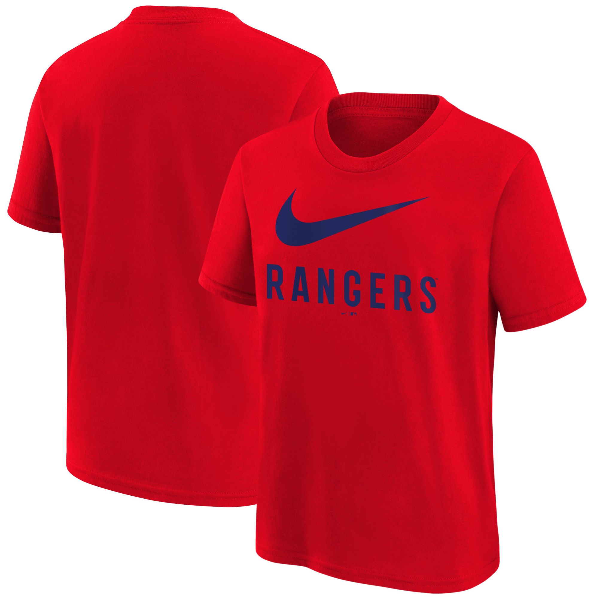 Nike Youth Texas Rangers Red Swish Cotton T-Shirt product image