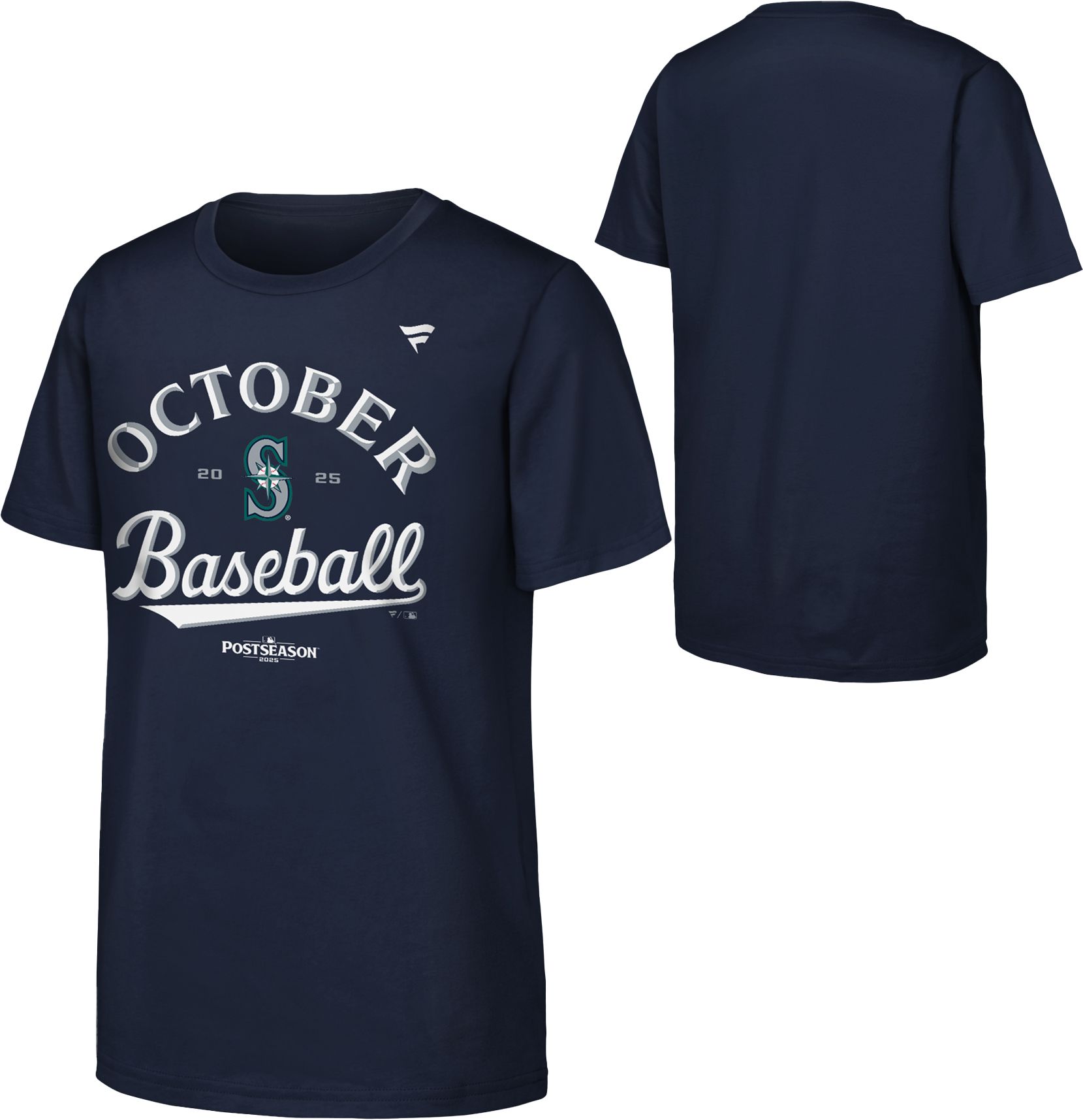 MLB Team Apparel Youth Seattle Mariners 'October Baseball' 2025 Postseason Participant Locker Room T-Shirt product image