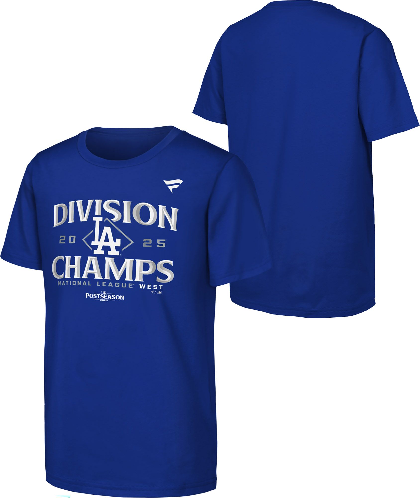 MLB Team Apparel Youth Los Angeles Dodgers 2025 NL West Division Champions Locker Room T-Shirt product image