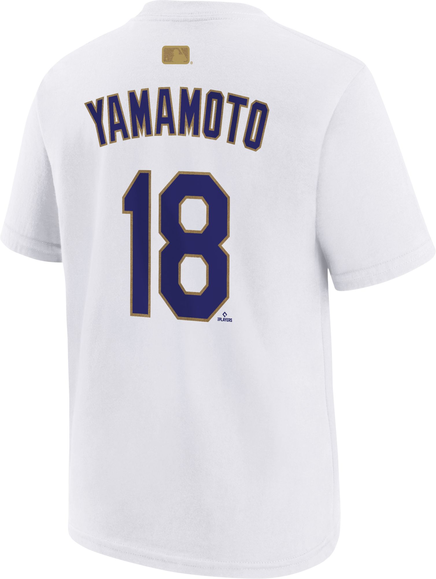 Nike Youth Los Angeles Dodgers Yoshinobu Yamamoto #18 2026 Gold Collection T-Shirt product image