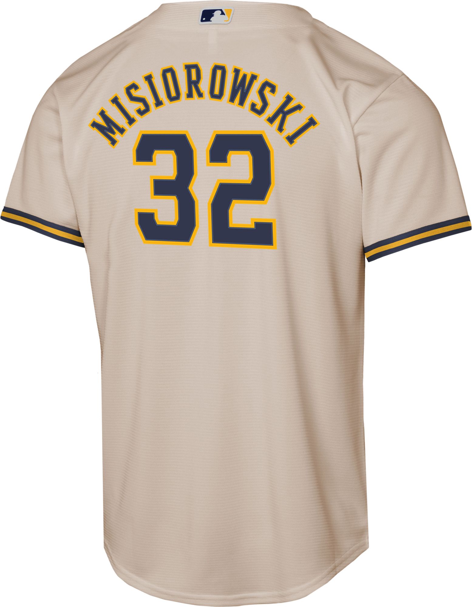 Nike Youth Milwaukee Brewers Jacob Misiorowski #32 Cream Replica Home Jersey product image