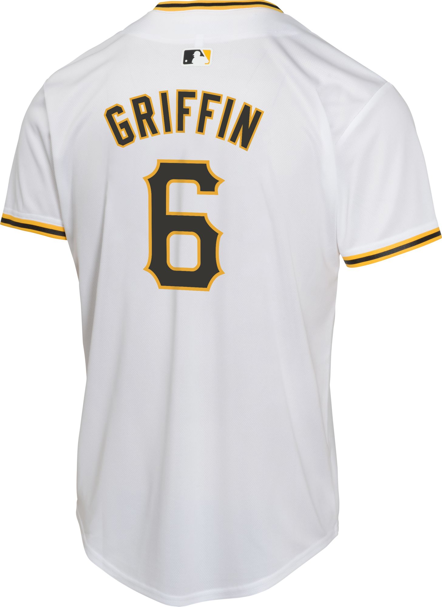 MLB Team Apparel Youth Pittsburgh Pirates Konnor Griffin #6 White Home Replica Jersey product image