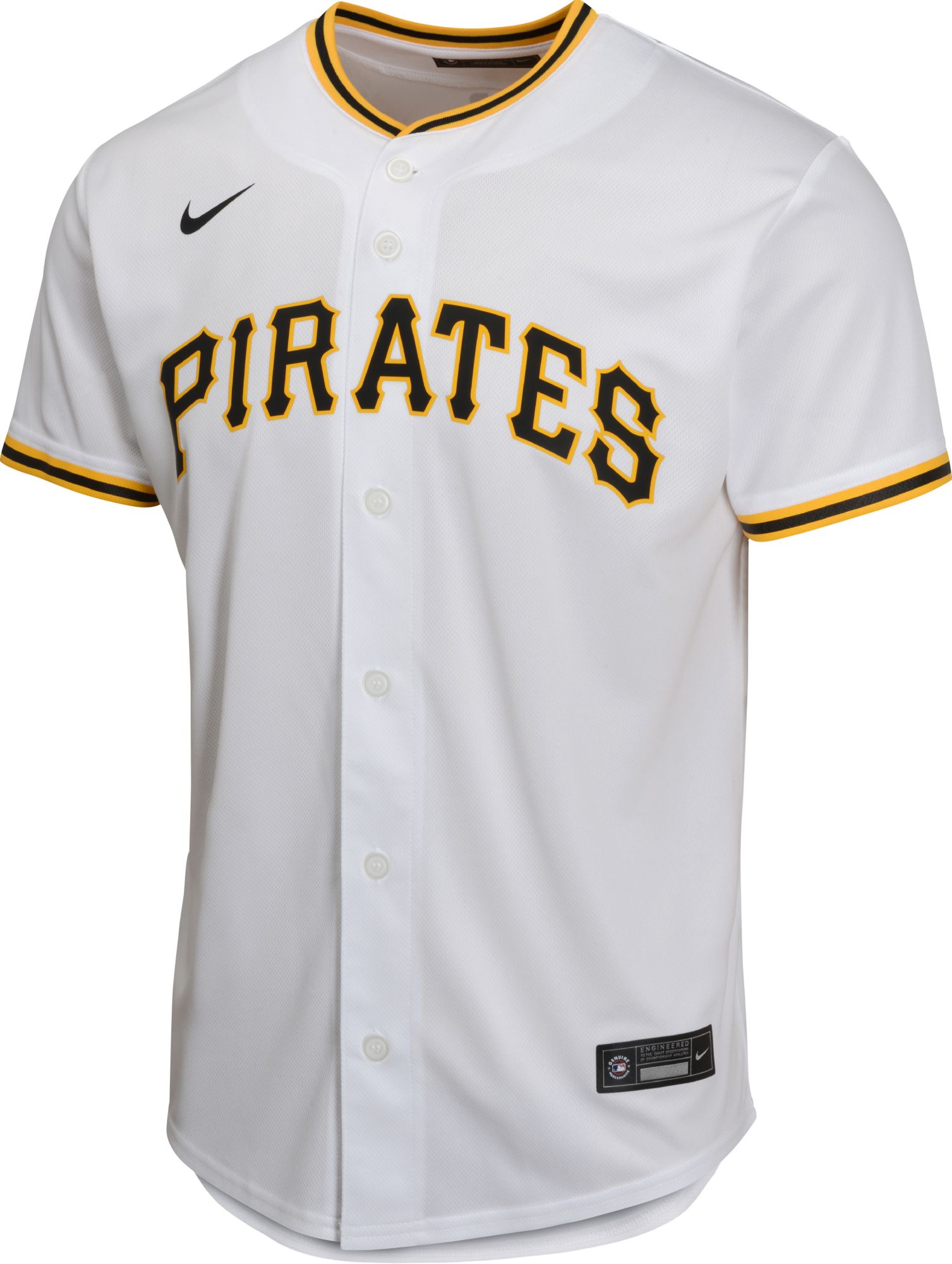 MLB Team Apparel Youth Pittsburgh Pirates Konnor Griffin #6 White Home Replica Jersey product image