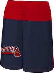 MLB Team Apparel Youth Atlanta Braves Red Colorblock Shorts product image