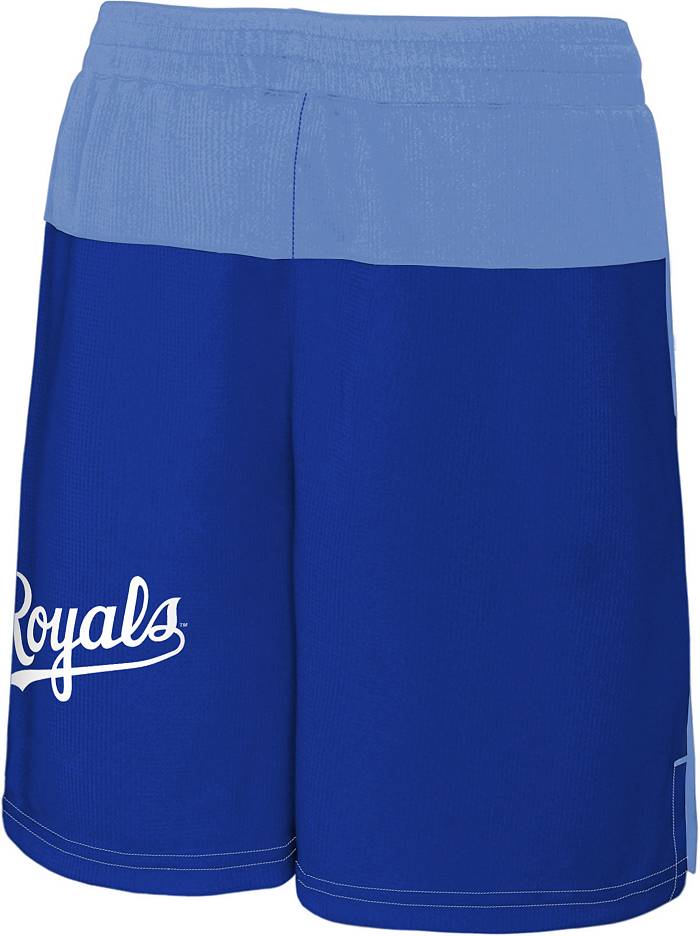 MLB Team Apparel Youth Kansas City Royals Blue Colorblock Shorts
