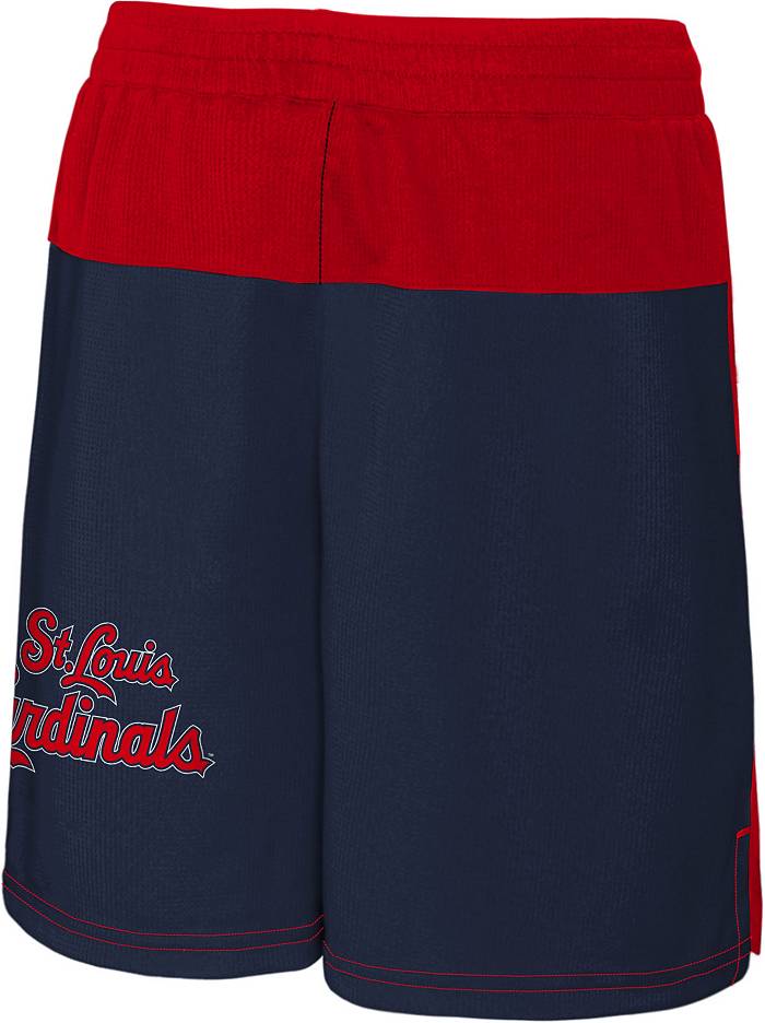 MLB Team Apparel Youth St. Louis Cardinals Red Colorblock Shorts