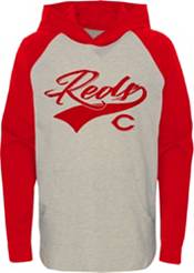 MLB Team Apparel Youth Cincinnati Reds Red Bases Loaded Hooded Long Sleeve T-Shirt product image