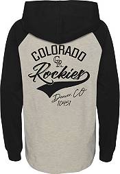 MLB Team Apparel Youth Colorado Rockies Black Bases Loaded Hooded Long Sleeve T-Shirt product image