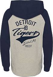 MLB Team Apparel Youth Detroit Tigers Navy Bases Loaded Hooded Long Sleeve T-Shirt product image