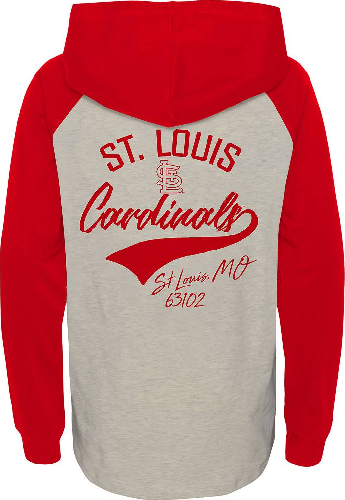 MLB Team Apparel Youth St. Louis Cardinals Red Bases Loaded Hooded