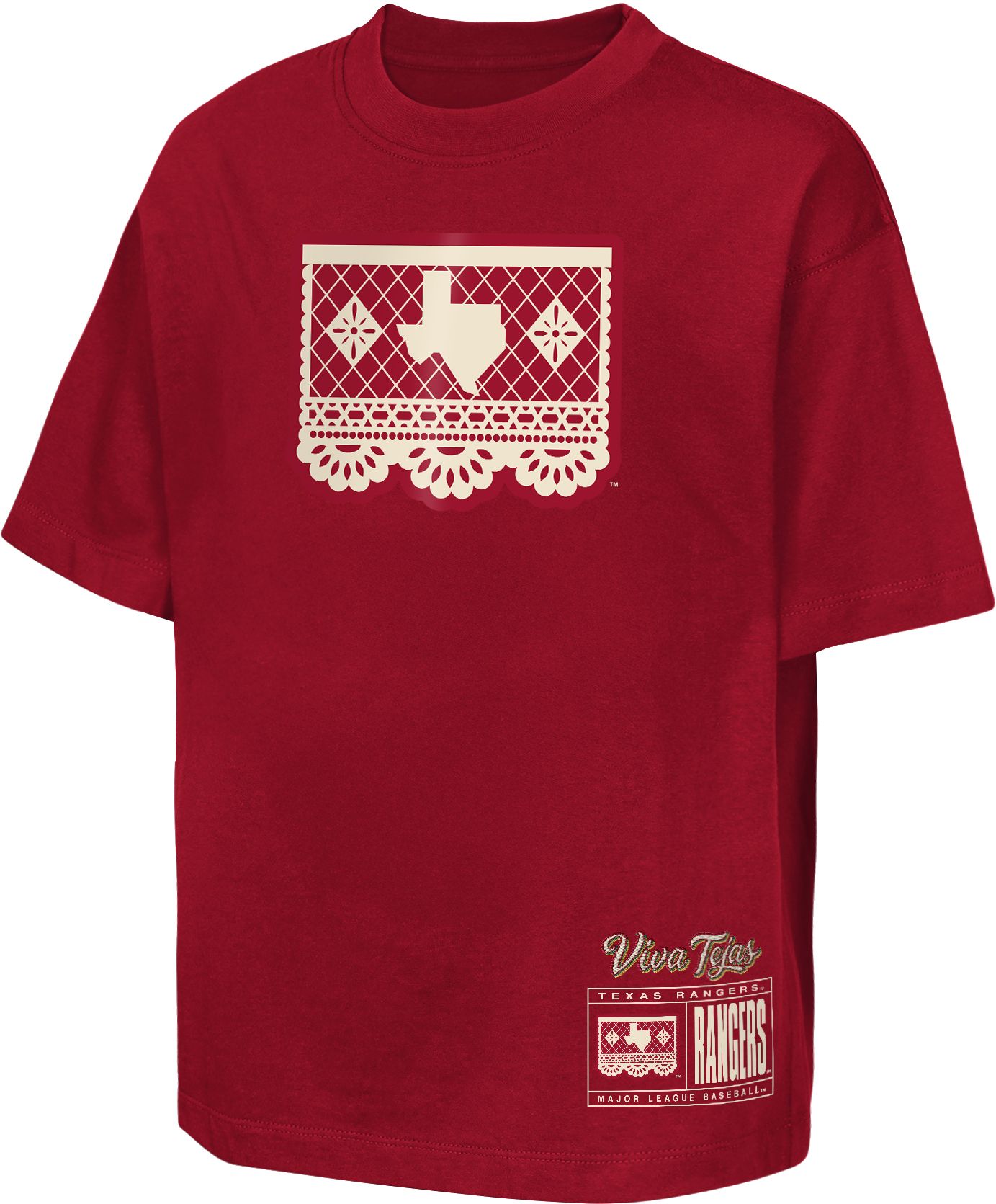 MLB Team Apparel Youth Texas Rangers 2026 City Connect Brush Back T-Shirt product image