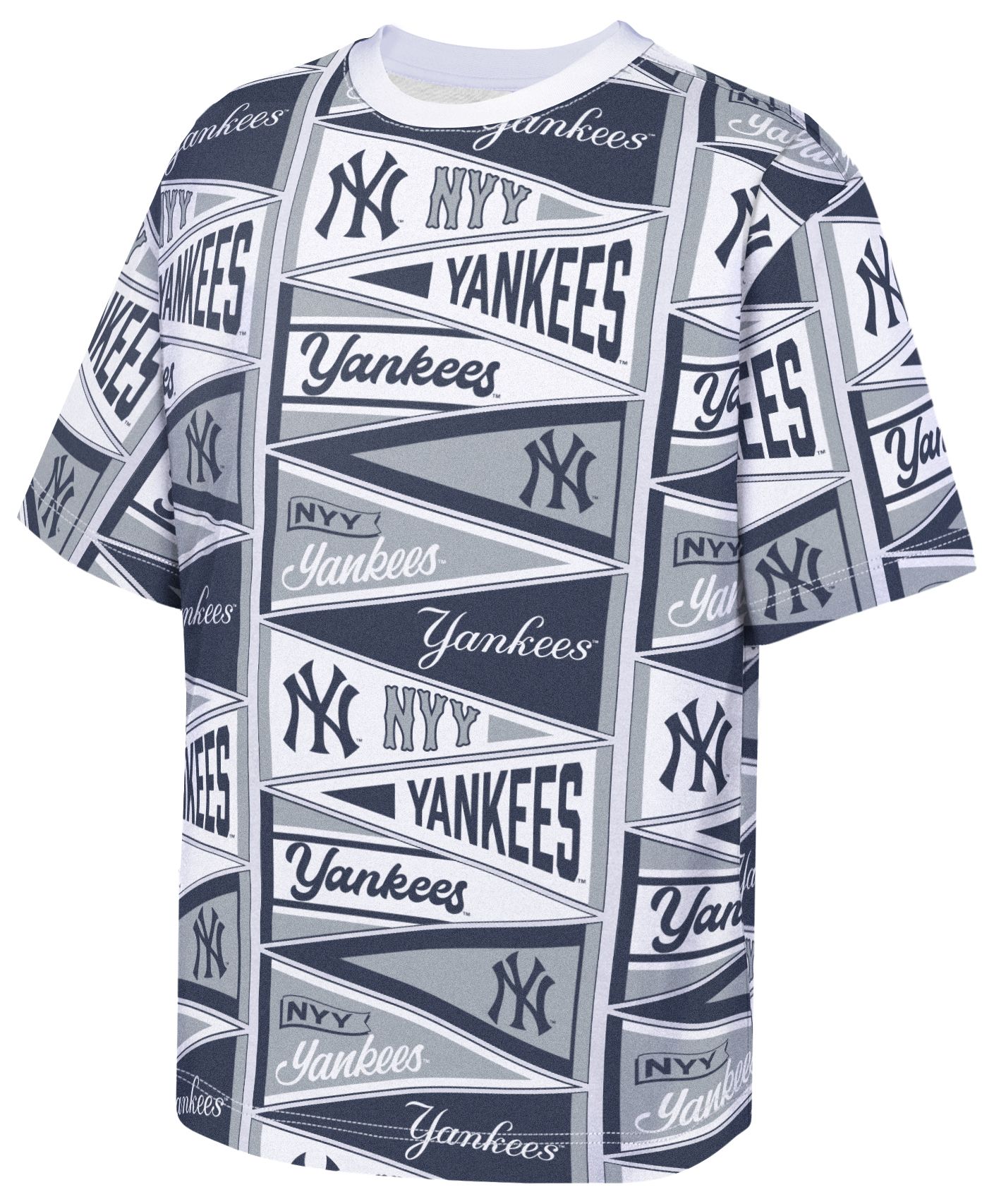 Outerstuff Boys' New York Yankees White All Over Pennant T-Shirt product image