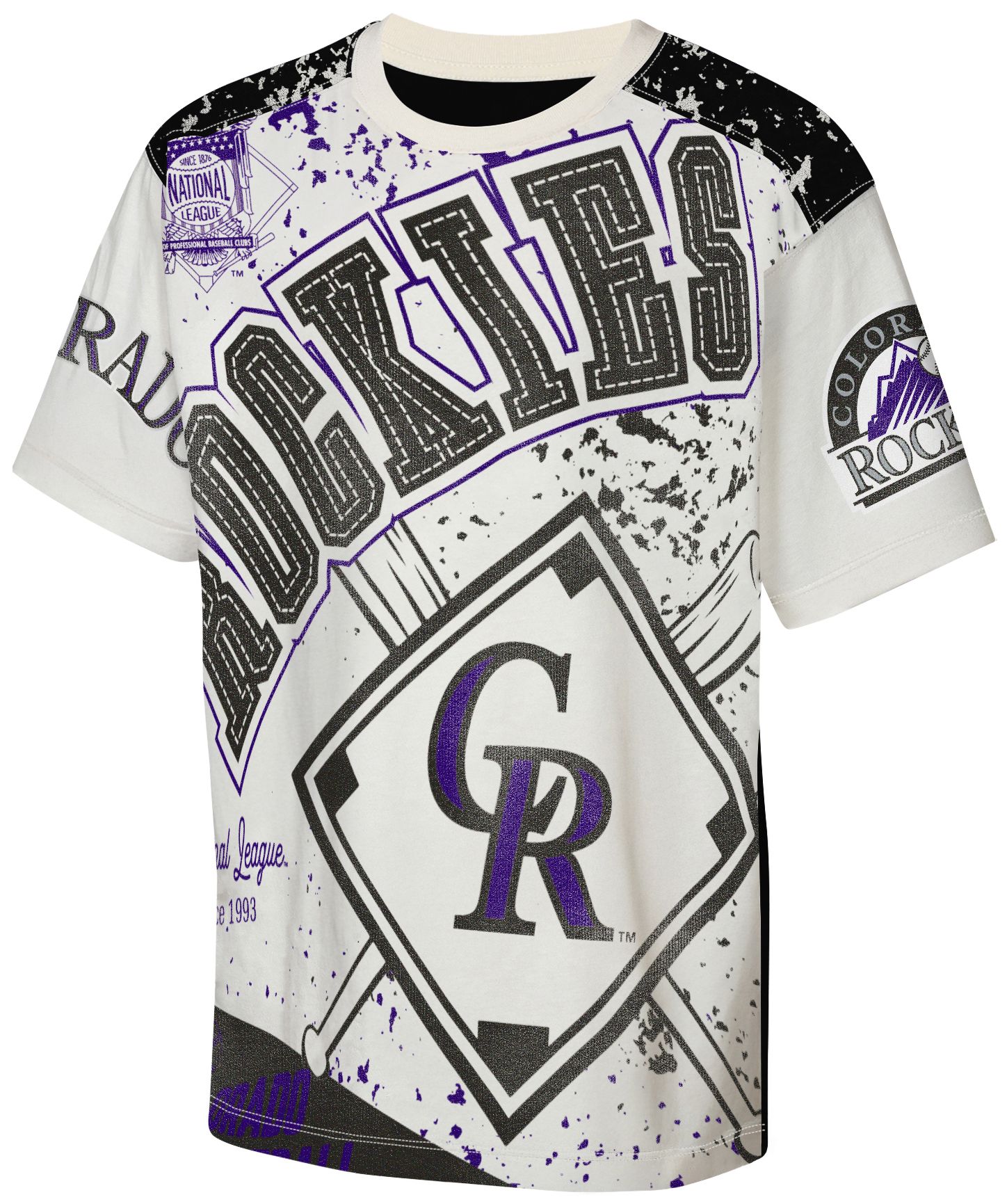 MLB Team Apparel Youth Colorado Rockies Top Player All Over Print T-Shirt product image