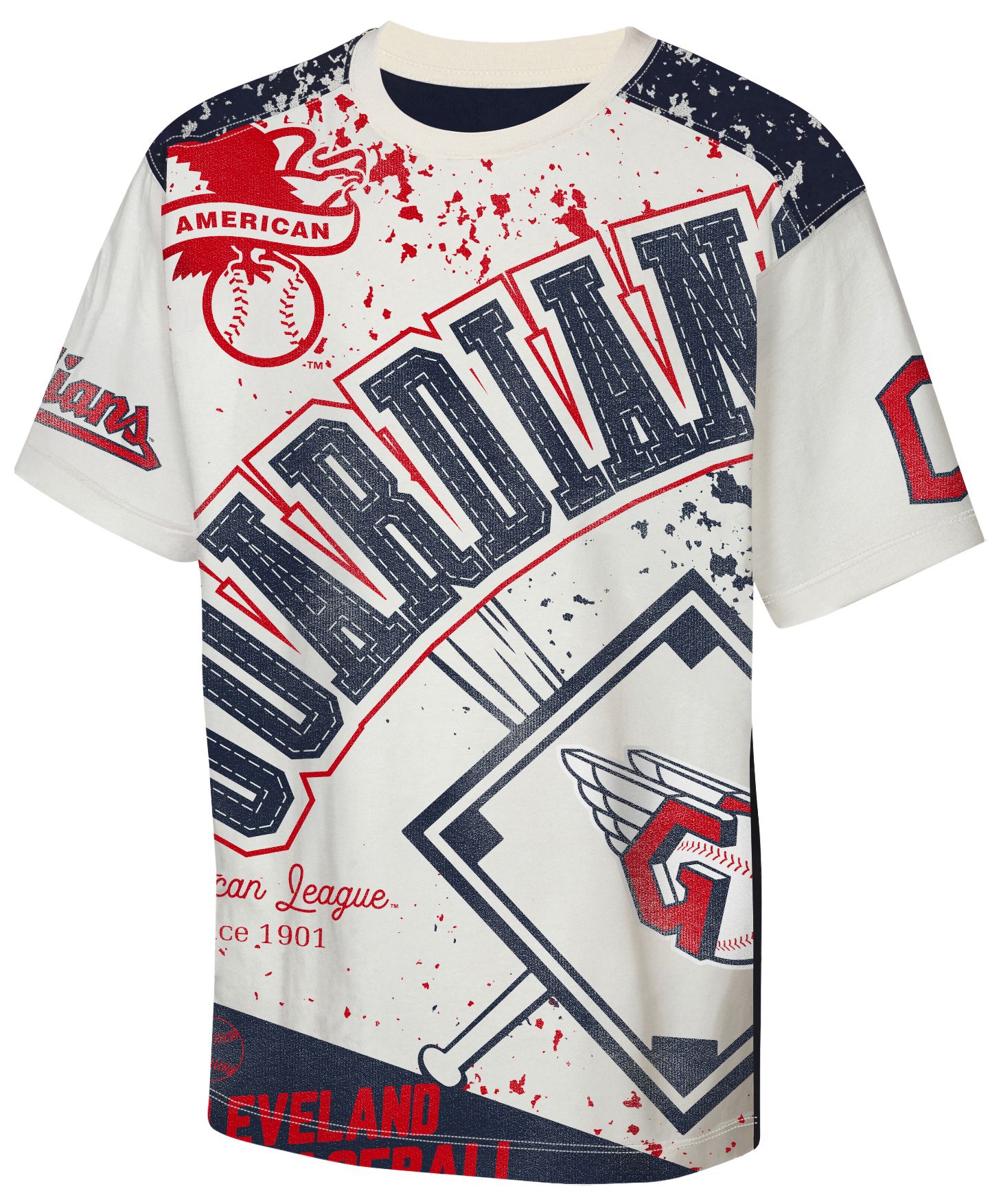 MLB Team Apparel Youth Cleveland Guardians Top Player All Over Print T-Shirt product image