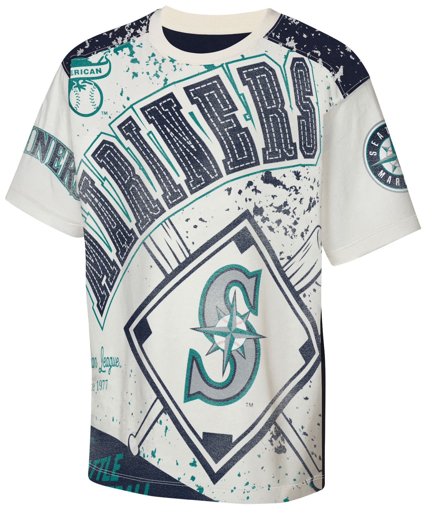 MLB Team Apparel Youth Seattle Mariners Top Player All Over Print T-Shirt product image