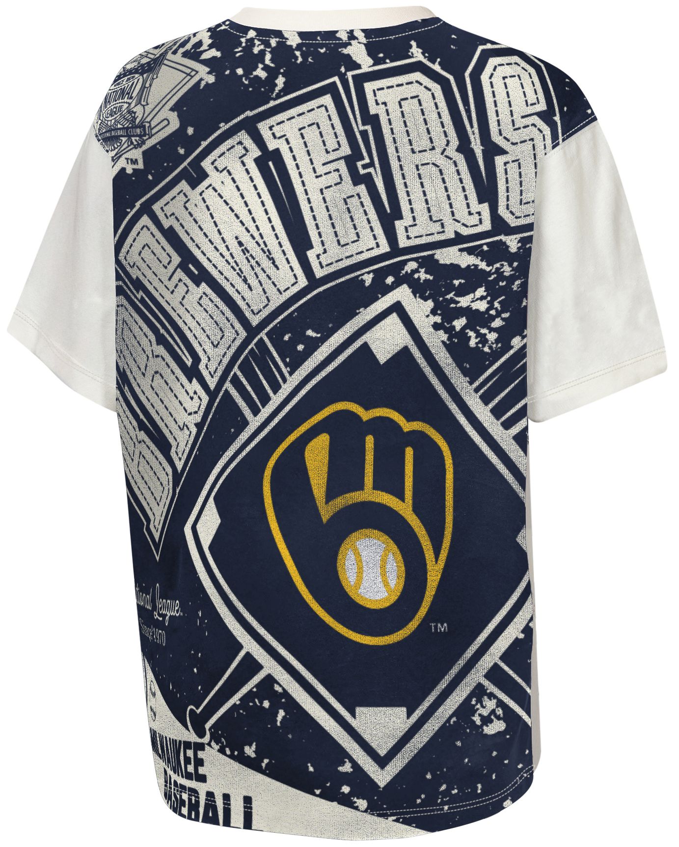 MLB Team Apparel Youth Milwaukee Brewers Top Player All Over Print T-Shirt product image