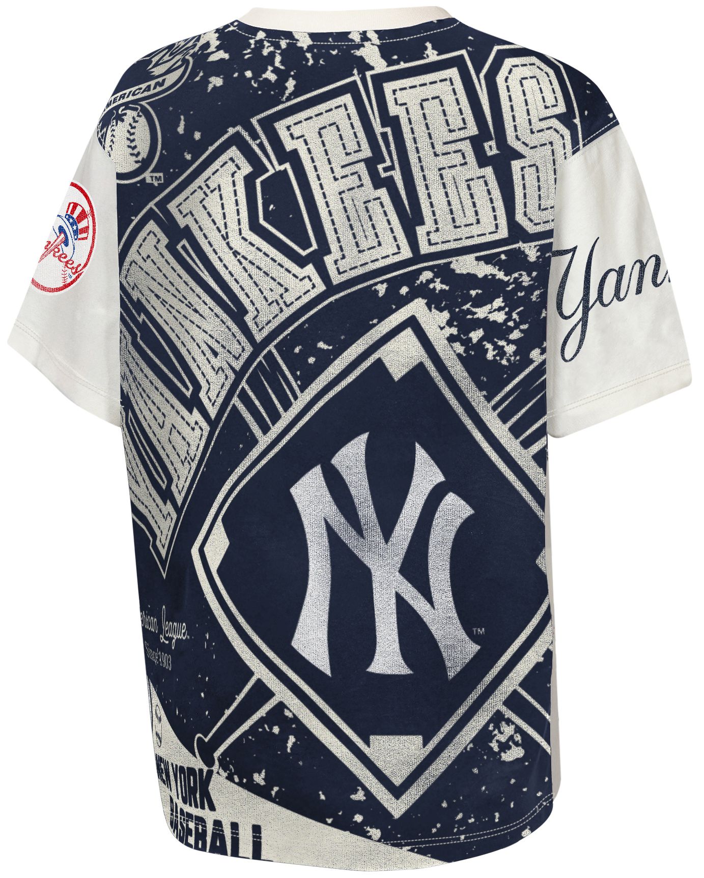 MLB Team Apparel Youth New York Yankees Top Player All Over Print T-Shirt product image