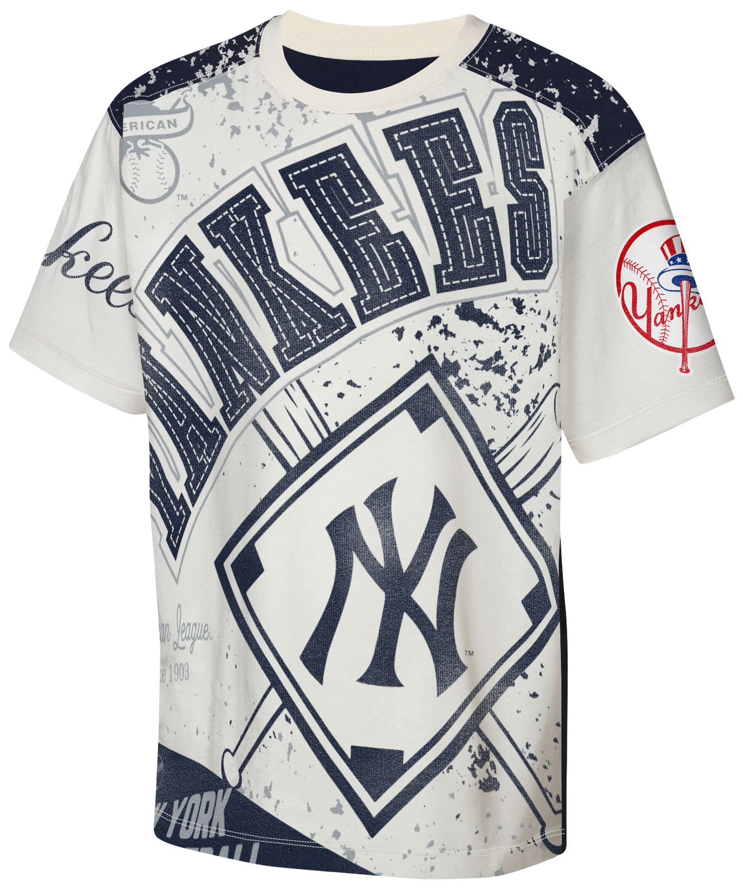 MLB Team Apparel Youth New York Yankees Top Player All Over Print T-Shirt product image