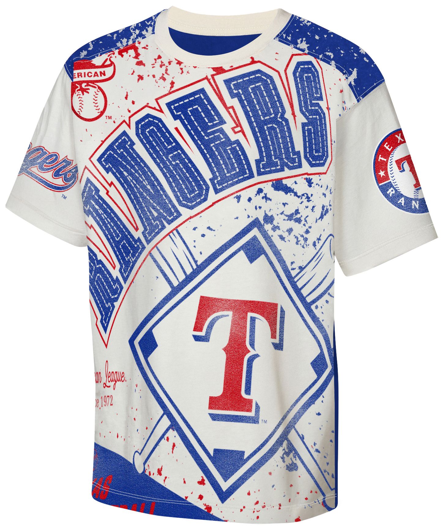 MLB Team Apparel Youth Texas Rangers Top Player All Over Print T-Shirt product image