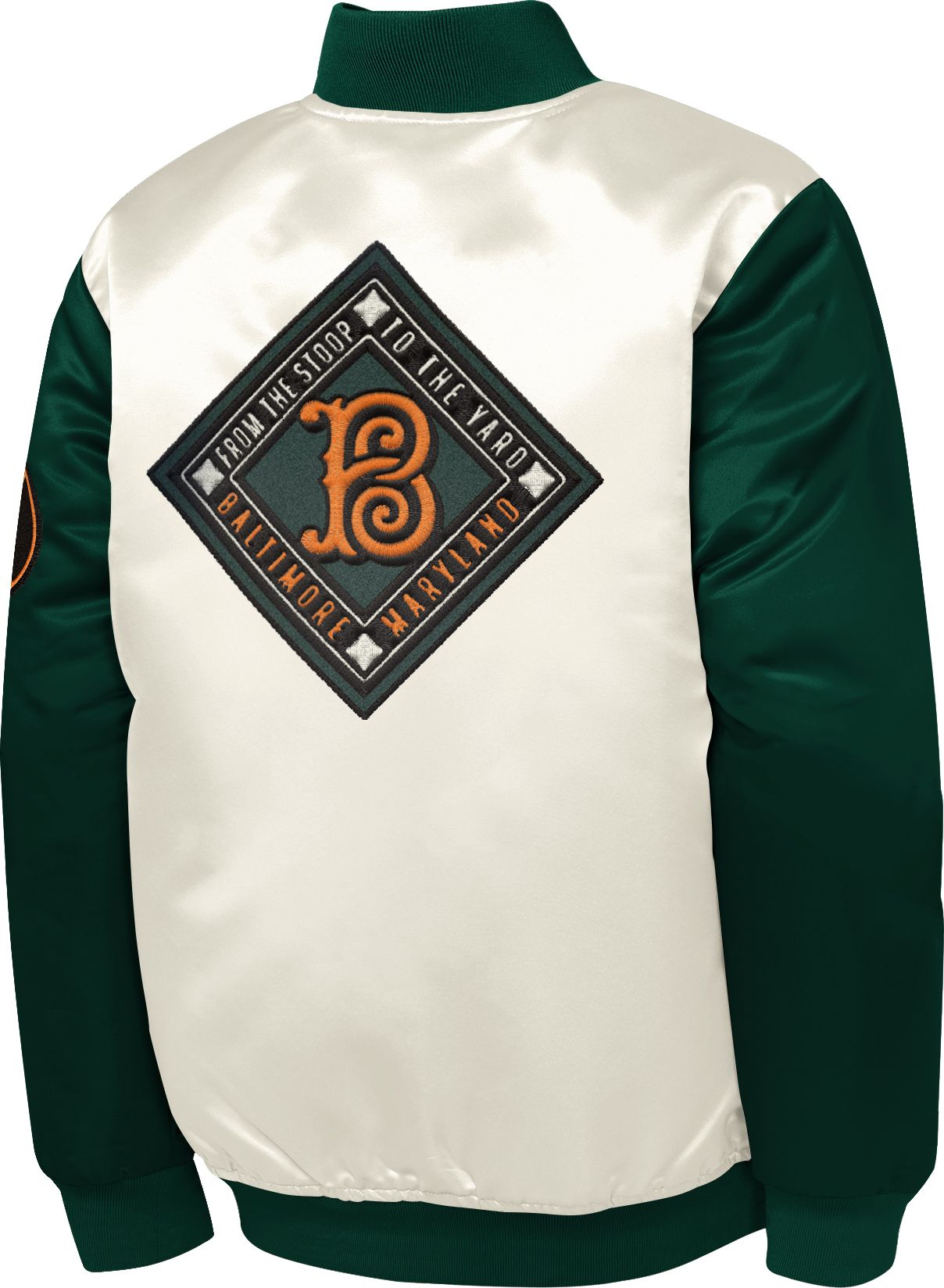 MLB Team Apparel Youth Baltimore Orioles Tan 2026 City Connect Satin Jacket product image