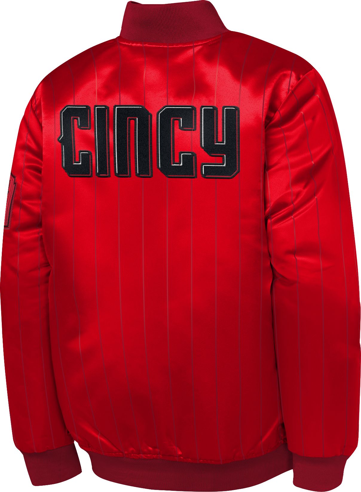 MLB Team Apparel Youth Cincinnati Reds Tan 2026 City Connect Satin Jacket product image