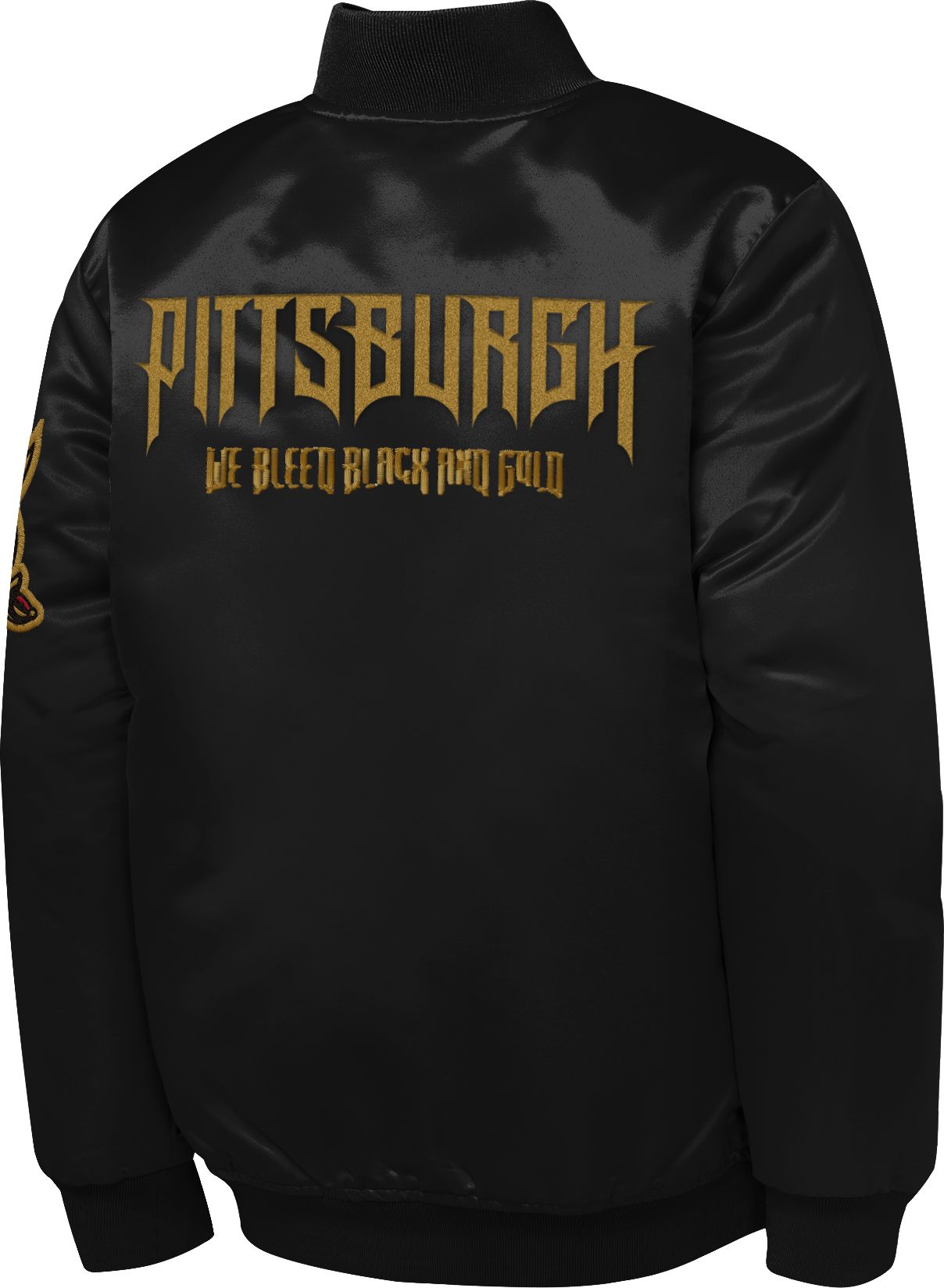 MLB Team Apparel Youth Pittsburgh Pirates Tan 2026 City Connect Satin Jacket product image