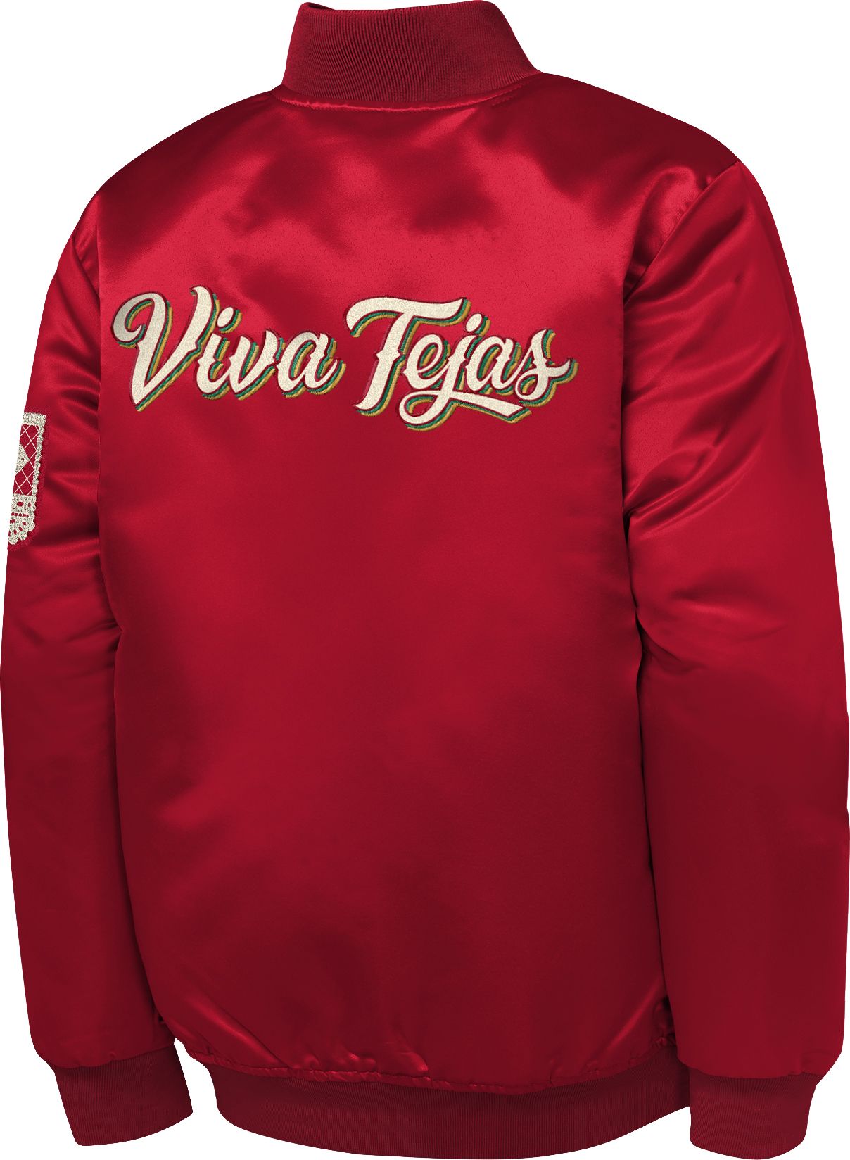 MLB Team Apparel Youth Texas Rangers Tan 2026 City Connect Satin Jacket product image