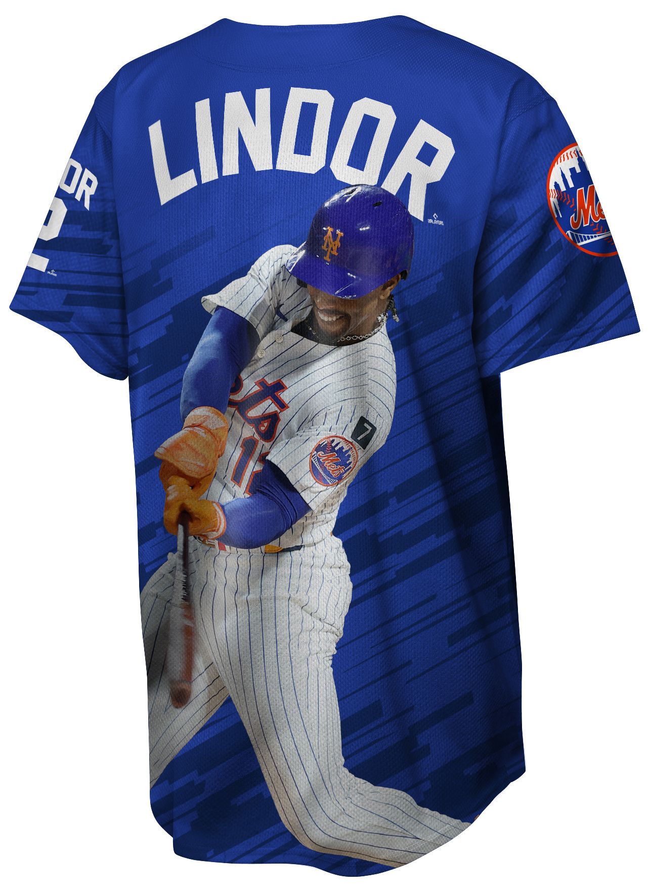 Nike Youth New York Mets Francisco Lindor #12 Satin Replica Jersey product image