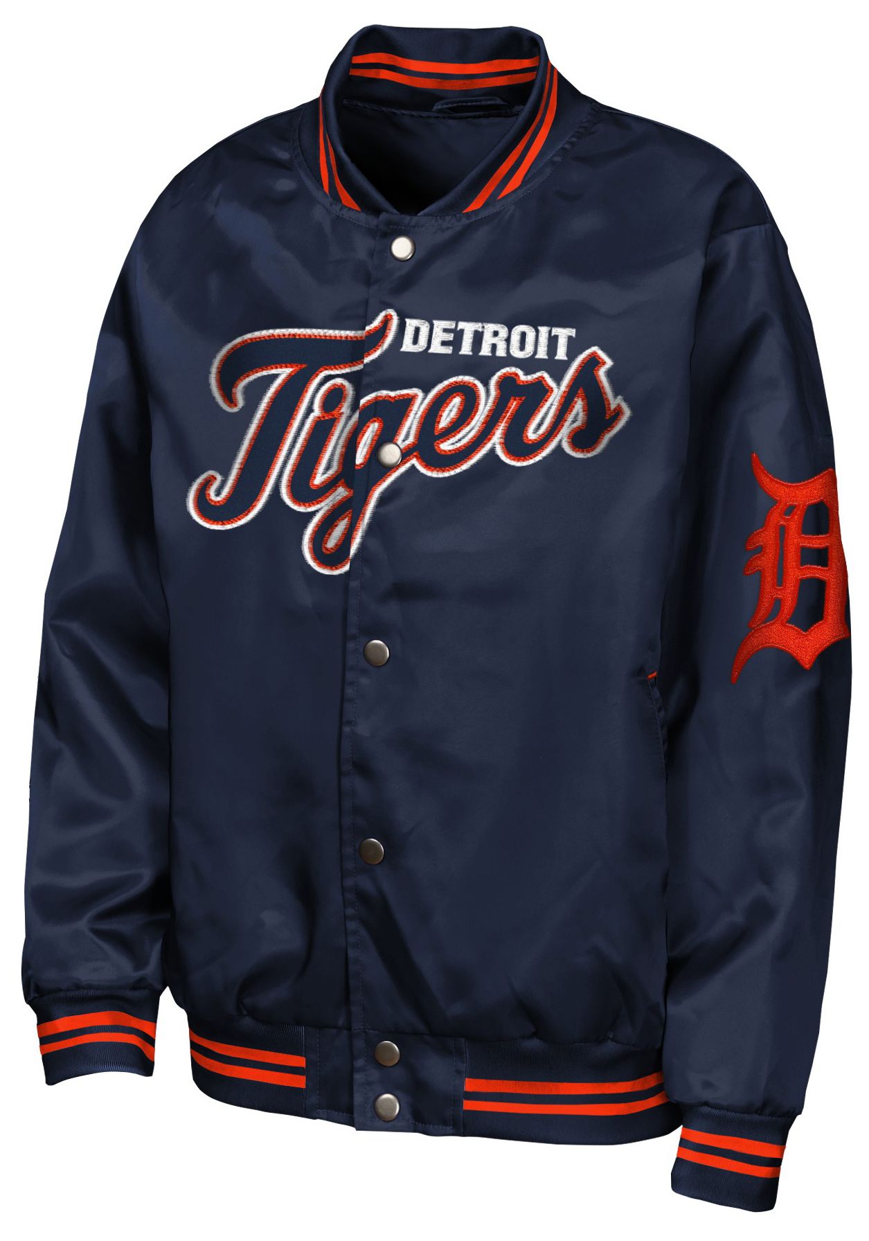 MLB Team Apparel Youth Detroit Tigers  Tailsweep Satin Jacket product image
