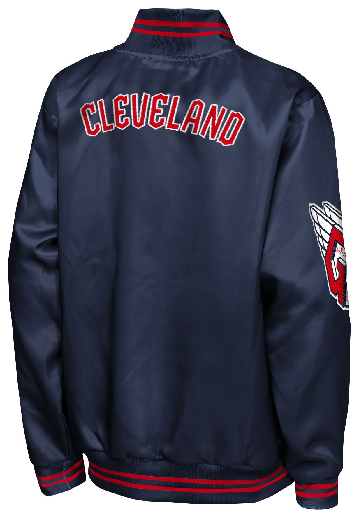 MLB Team Apparel Youth Cleveland Guardians Tailsweep Satin Jacket product image