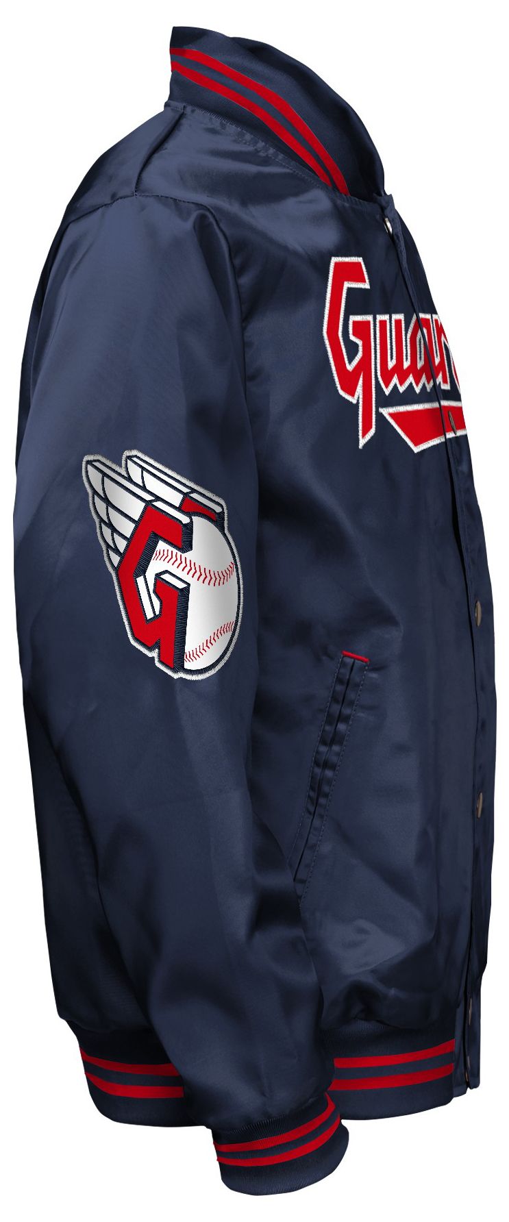 MLB Team Apparel Youth Cleveland Guardians Tailsweep Satin Jacket product image