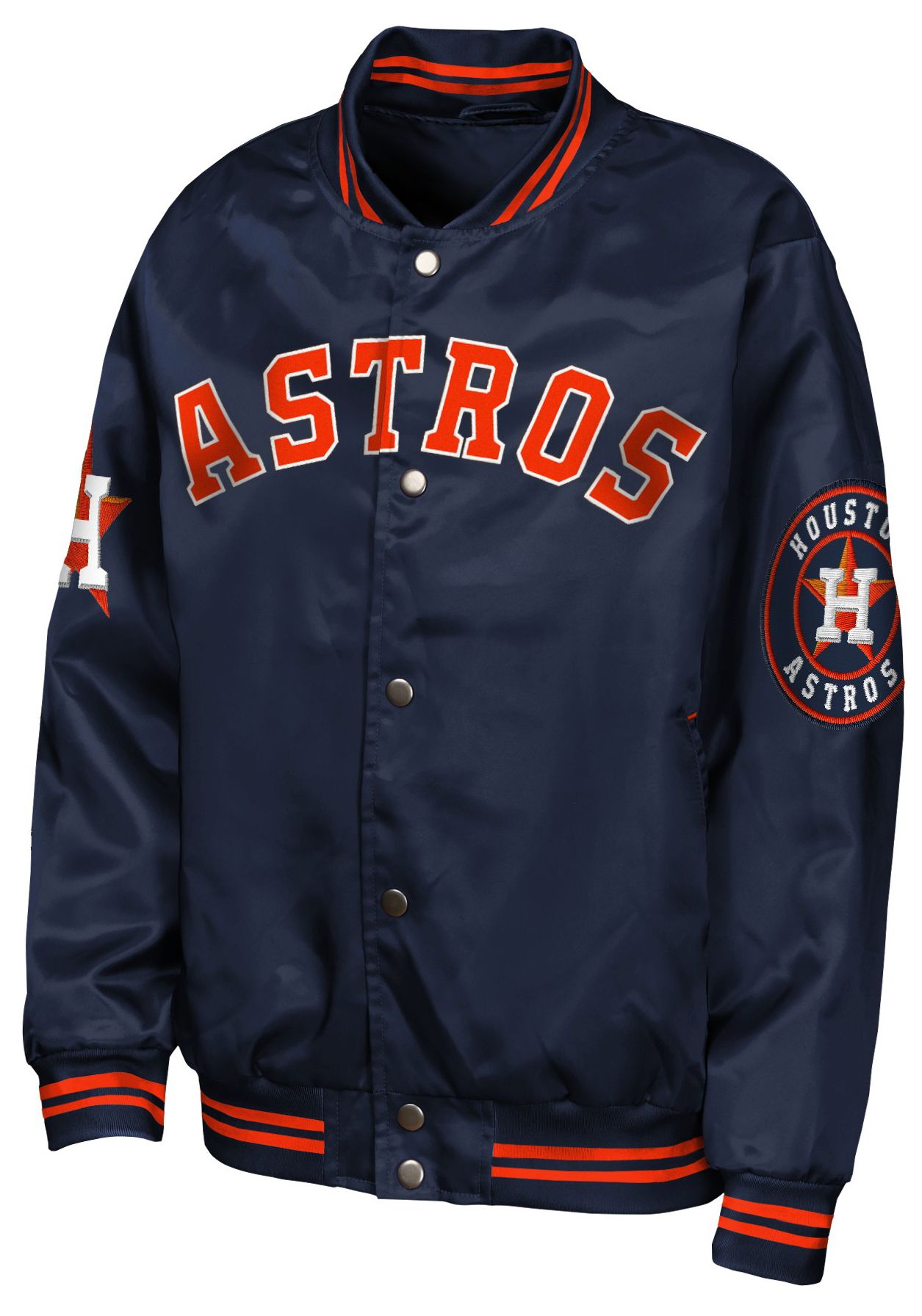 MLB Team Apparel Youth Houston Astros Tailsweep Satin Jacket product image