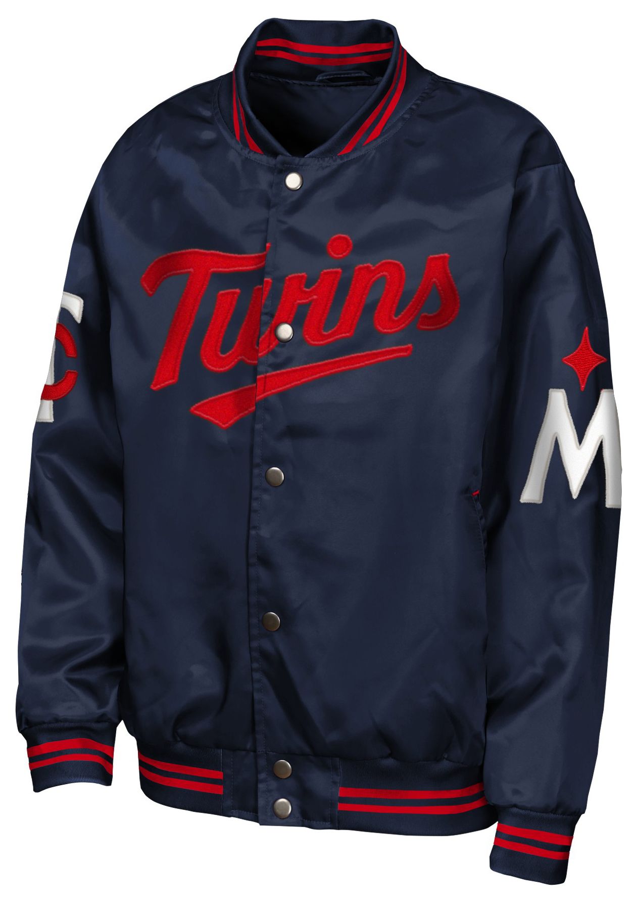 MLB Team Apparel Youth Minnesota Twins  Tailsweep Satin Jacket product image