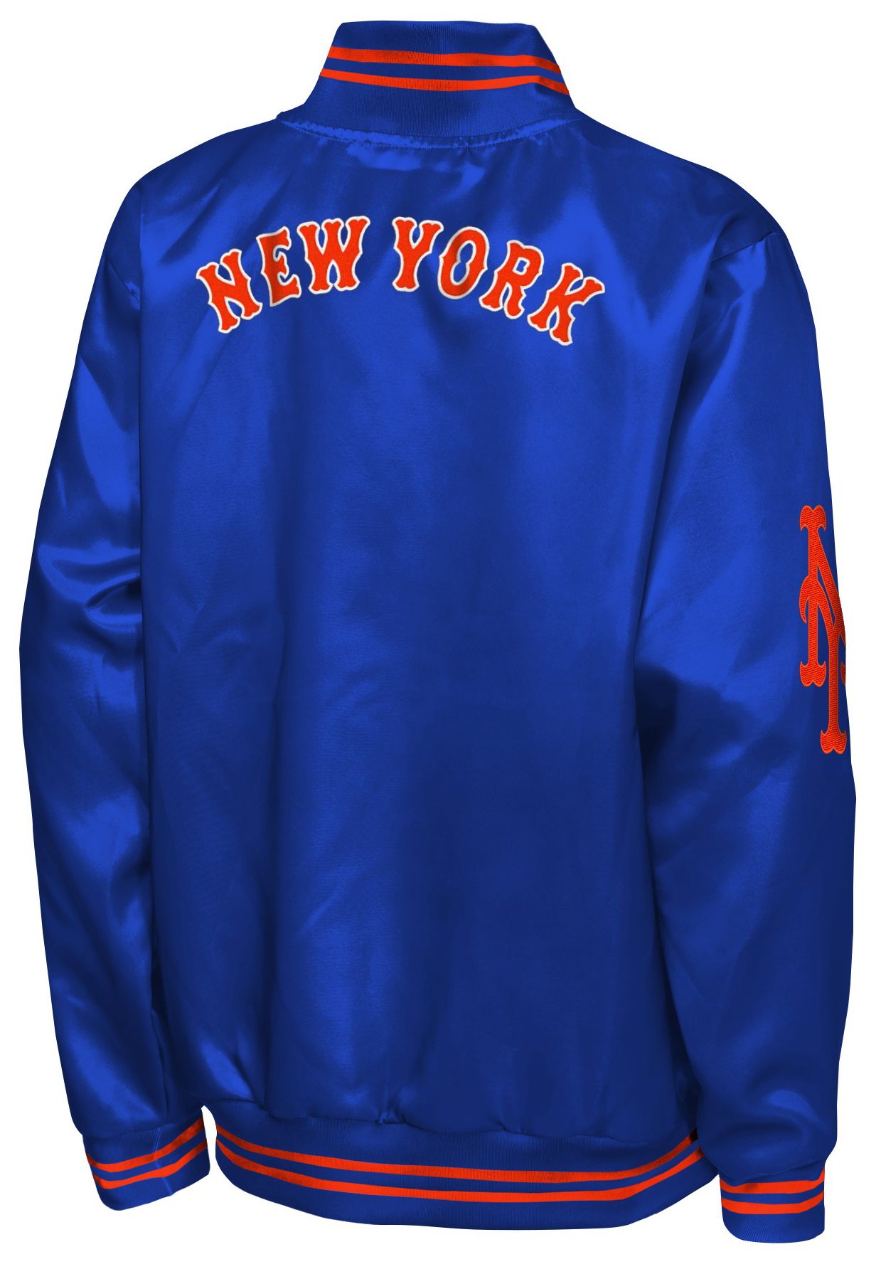 MLB Team Apparel Youth New York Mets Tailsweep Satin Jacket product image