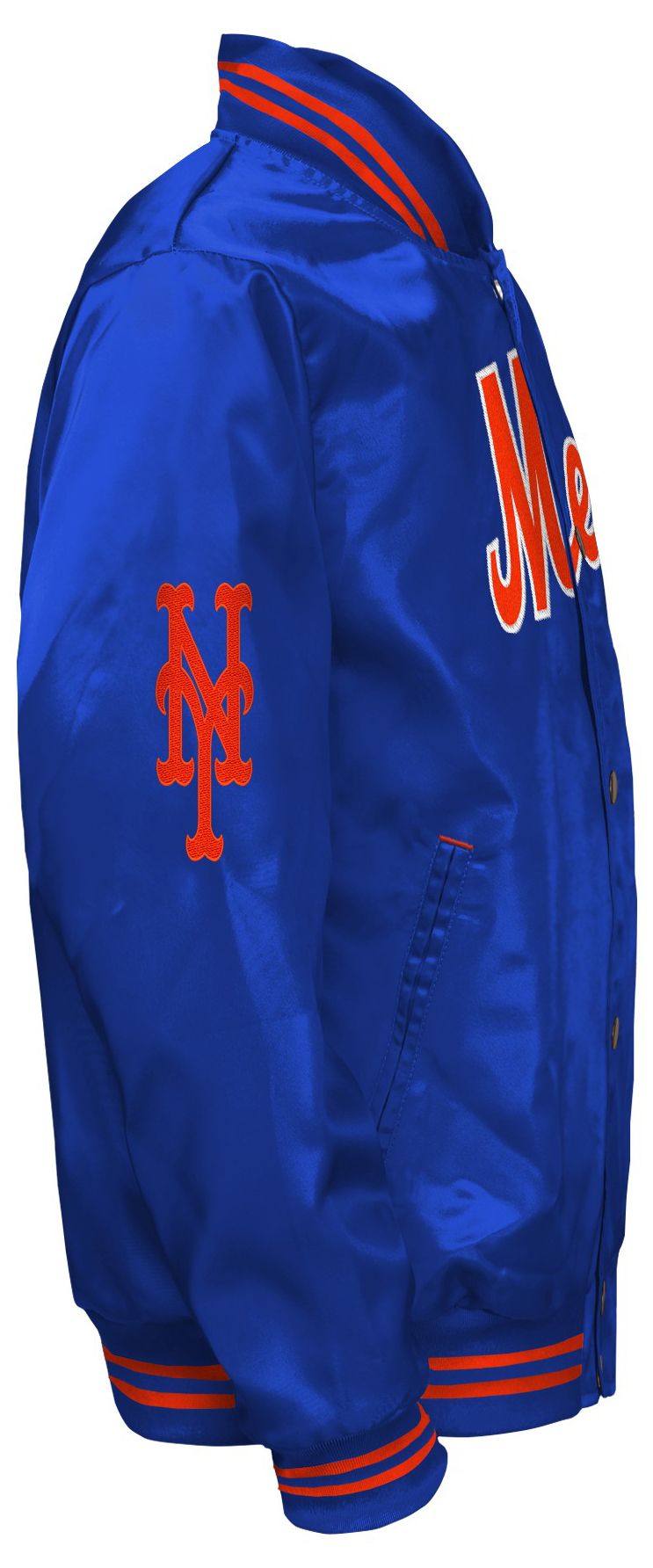 MLB Team Apparel Youth New York Mets Tailsweep Satin Jacket product image