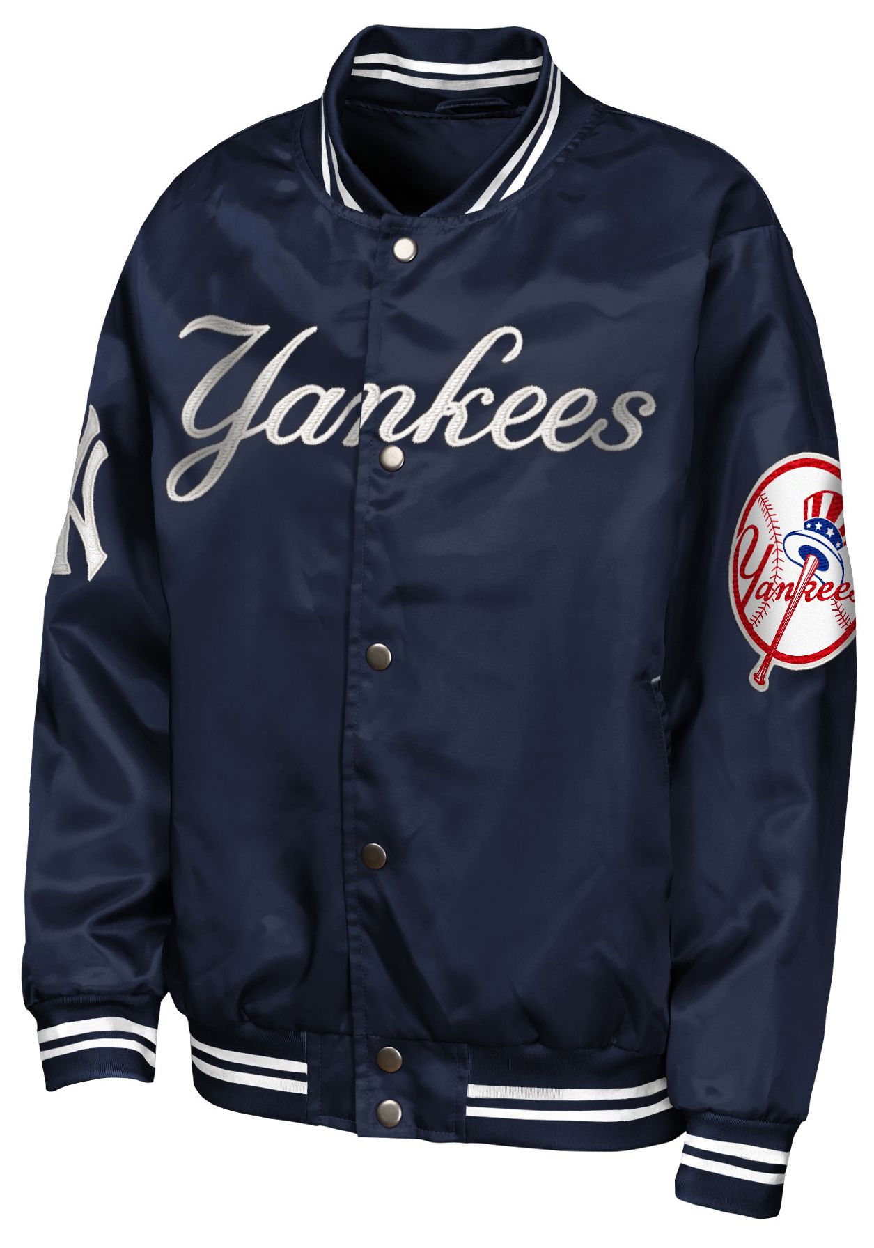 MLB Team Apparel Youth New York Yankees  Tailsweep Satin Jacket product image