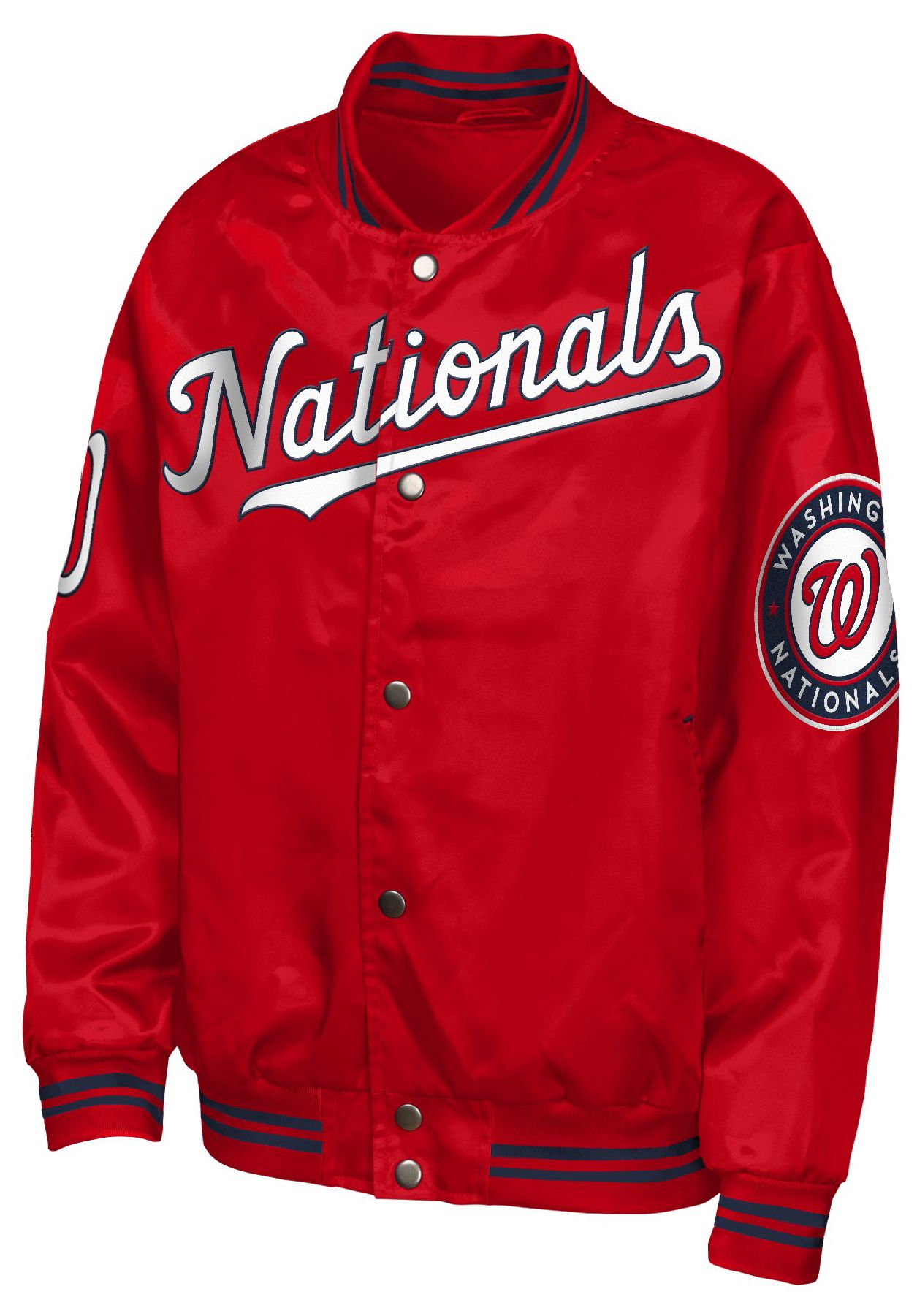 MLB Team Apparel Youth Washington Nationals  Tailsweep Satin Jacket product image